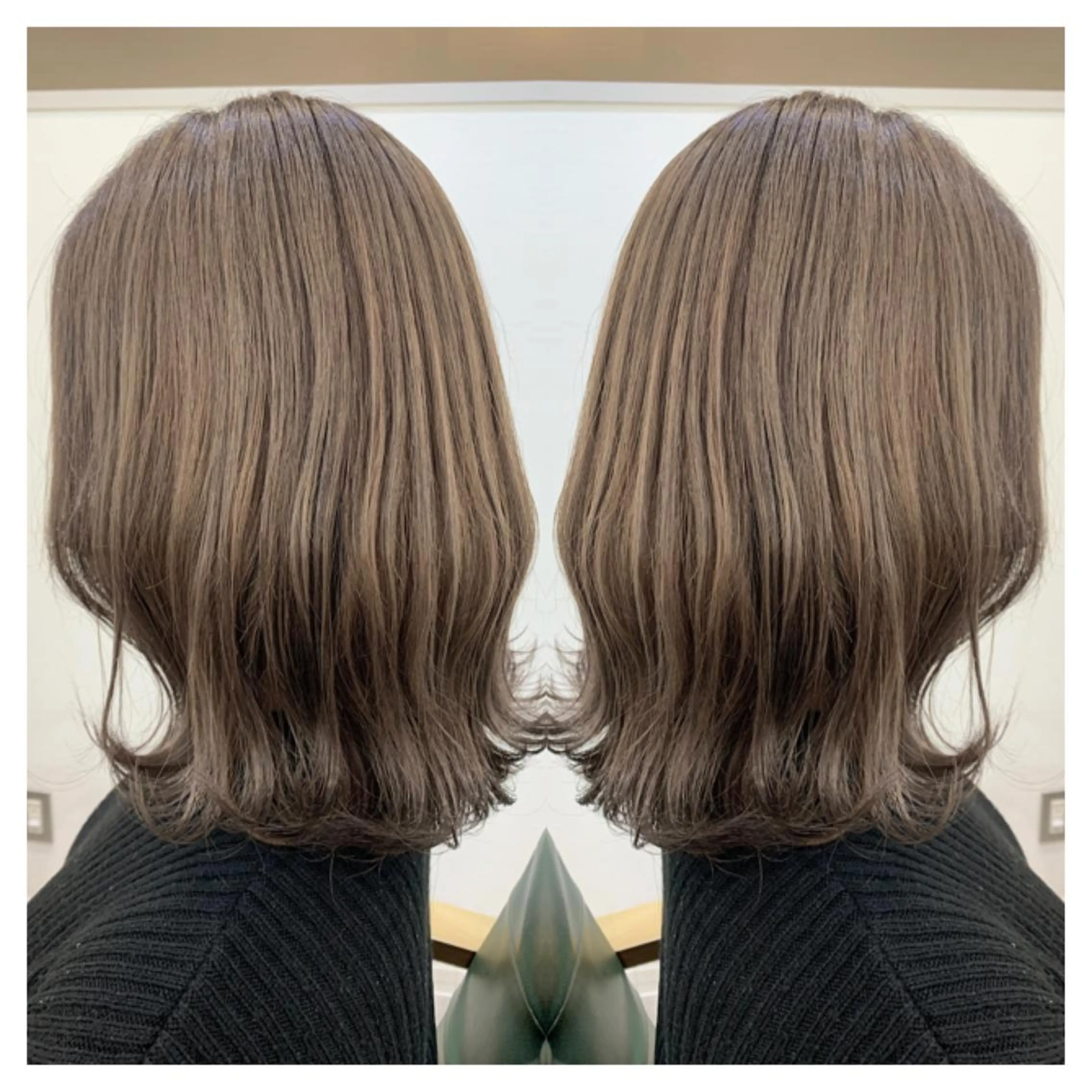 ミディアム カラー カット ヘアカラー トリートメント 村山 茉衣のヘアスタイル