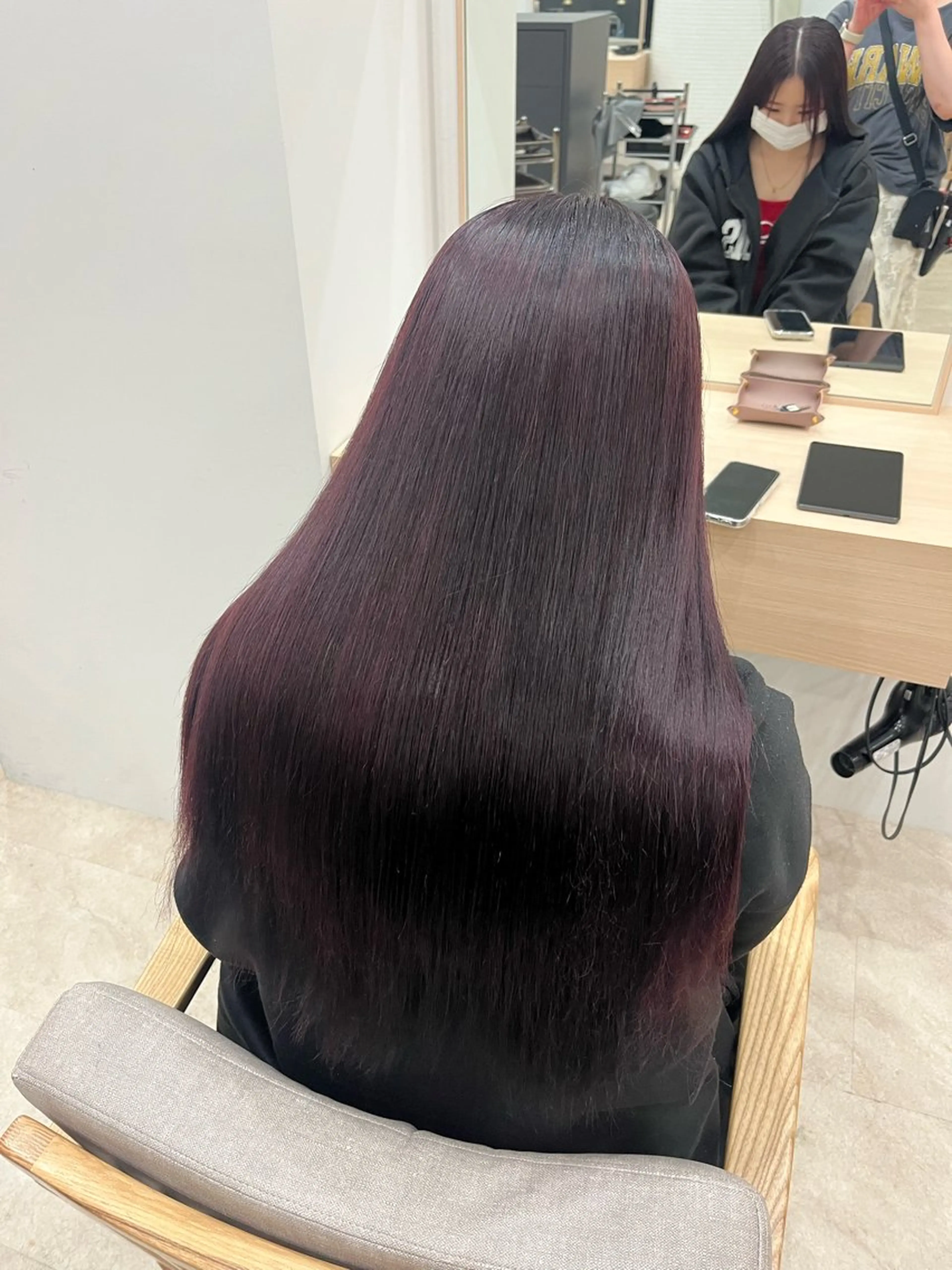 【さらさら髪へ🫧】ピンク系カラー💐➕Aujuaトリートメント✨➕ナノバブル🚿の写真