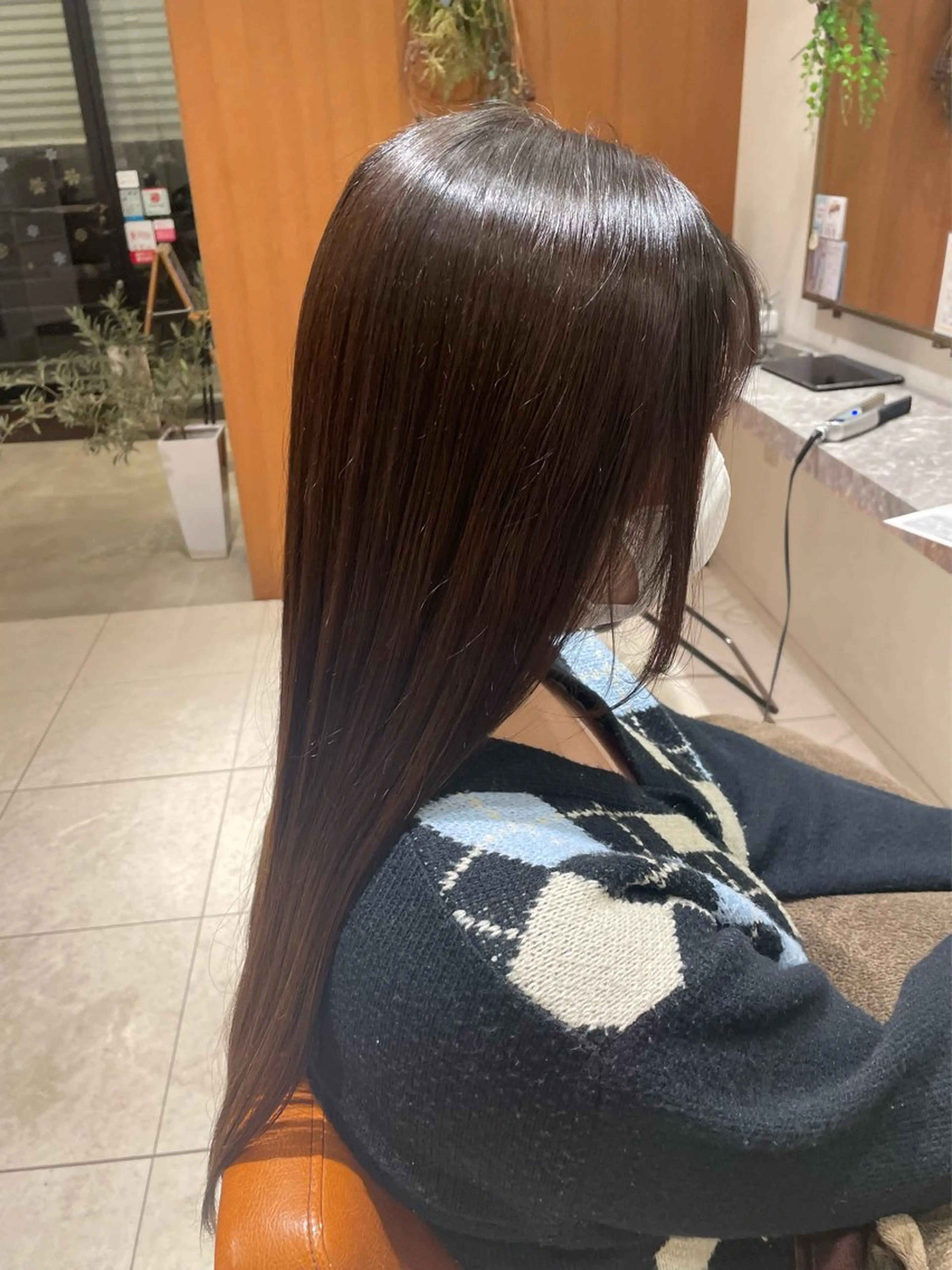 ロング カラー ヘアカラー トリートメント Merry Land日吉所属・暖色/ベージュ/ メンズ/鈴木彩のヘアスタイル