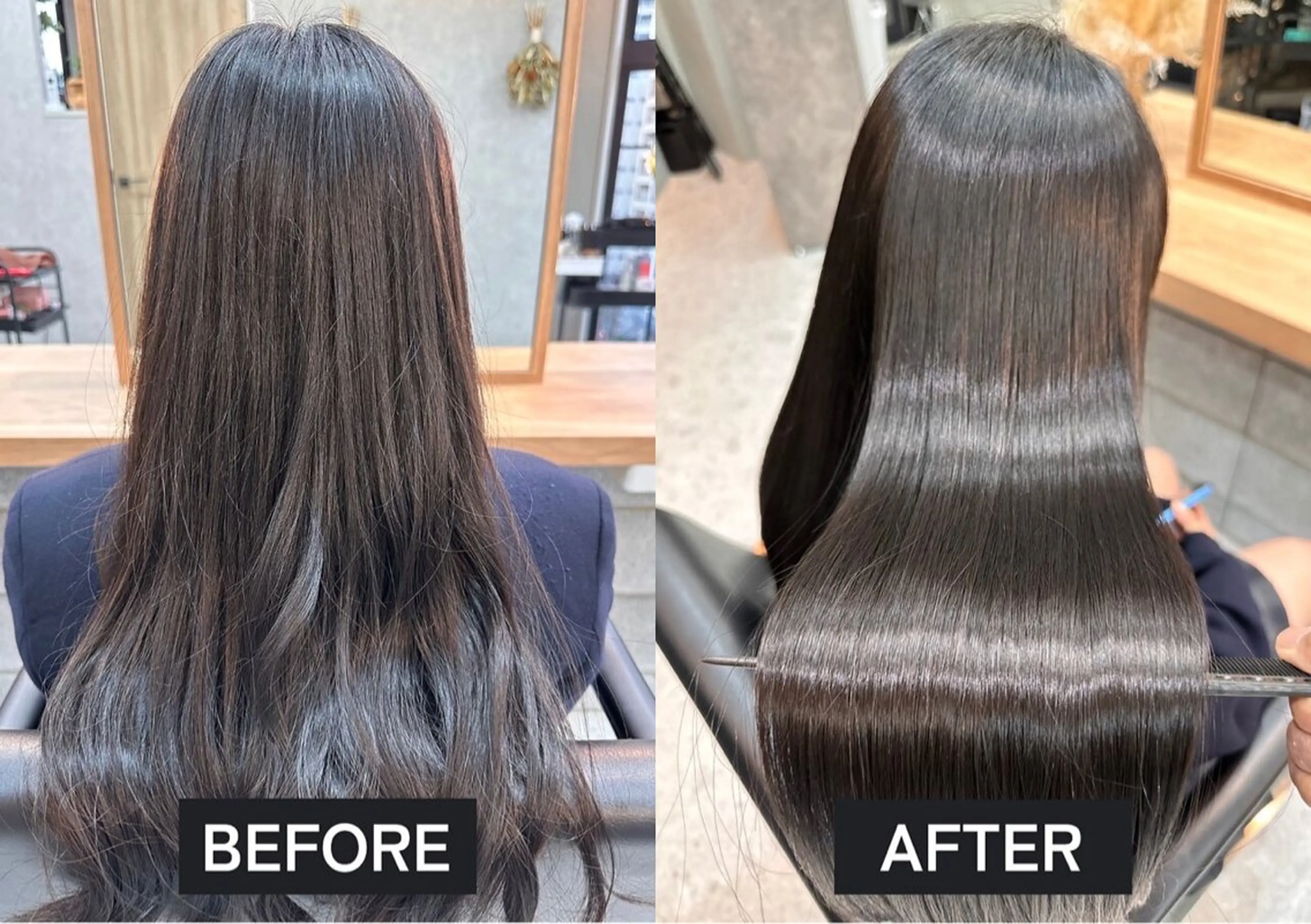 セミロング カラー カット ヘアカラー トリートメント 髪質改善/縮毛矯正/ 艶髪/春山良太のヘアスタイル