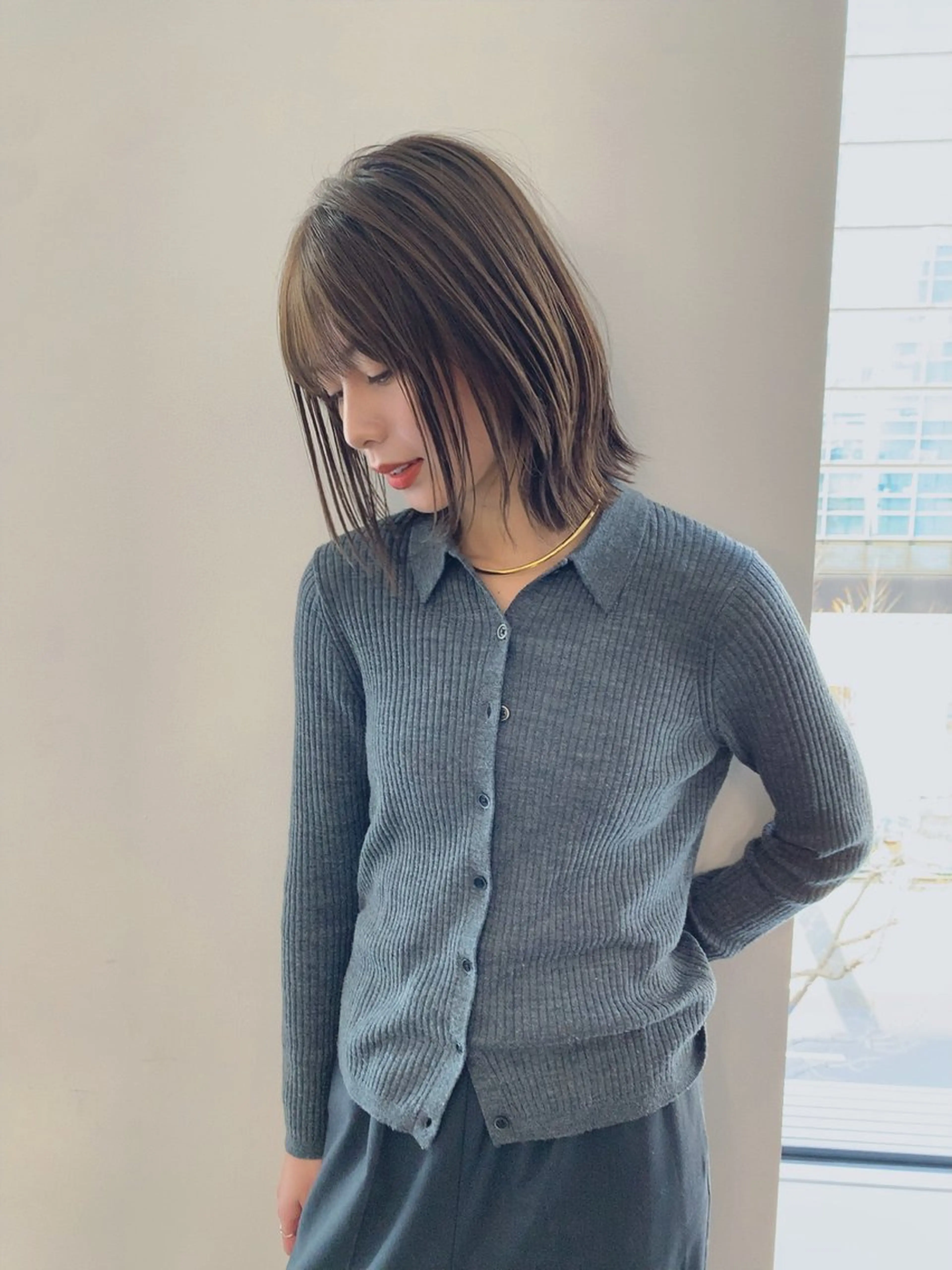 ミディアム カラー カット ヘアカラー トリートメント ボブ/大人ヘア k-two濱田のヘアスタイル