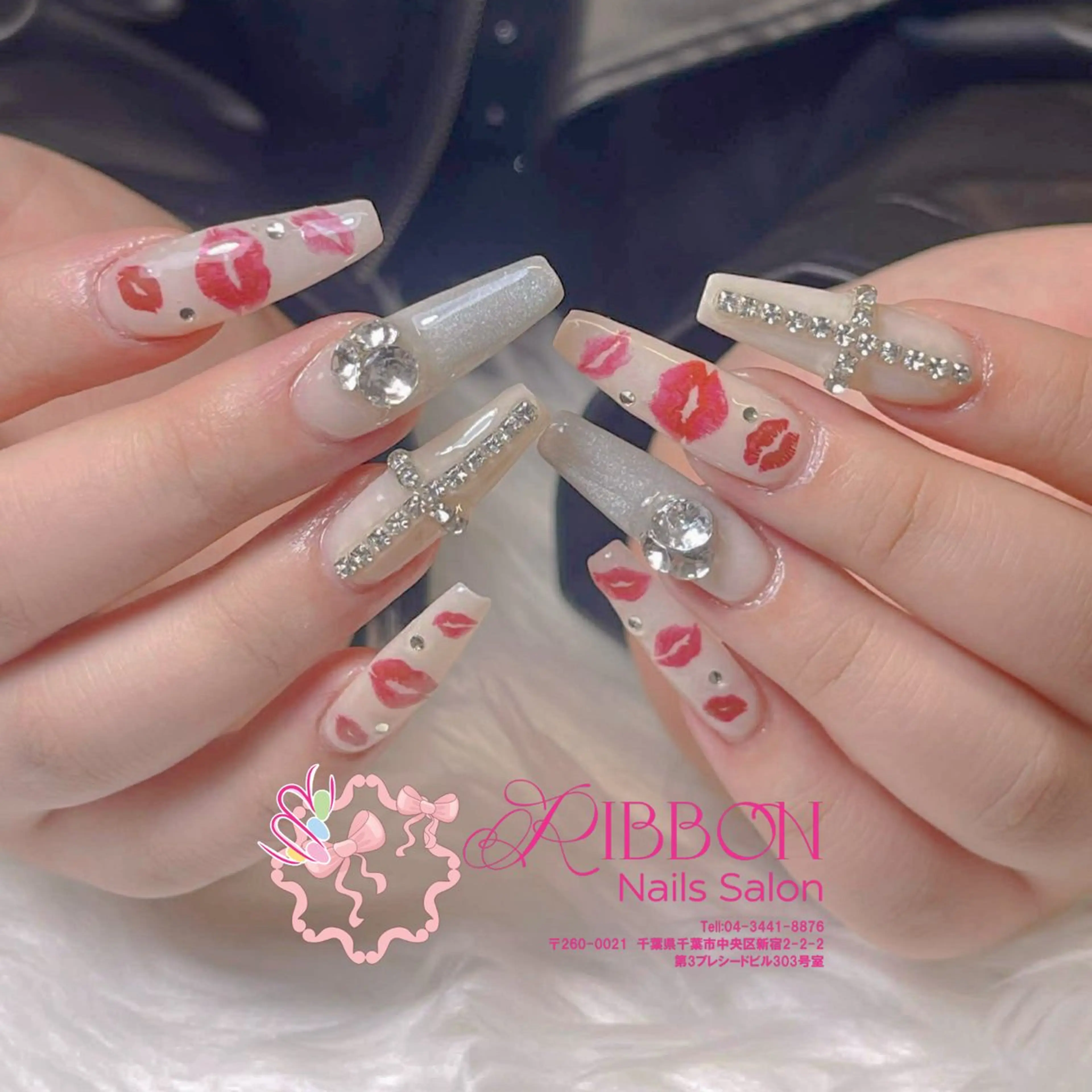 ネイル フレンチネイル ジェルネイル マグネットネイル 持ち込み ニュアンスネイル ハンドネイル Ribbonnail salonのネイルデザイン