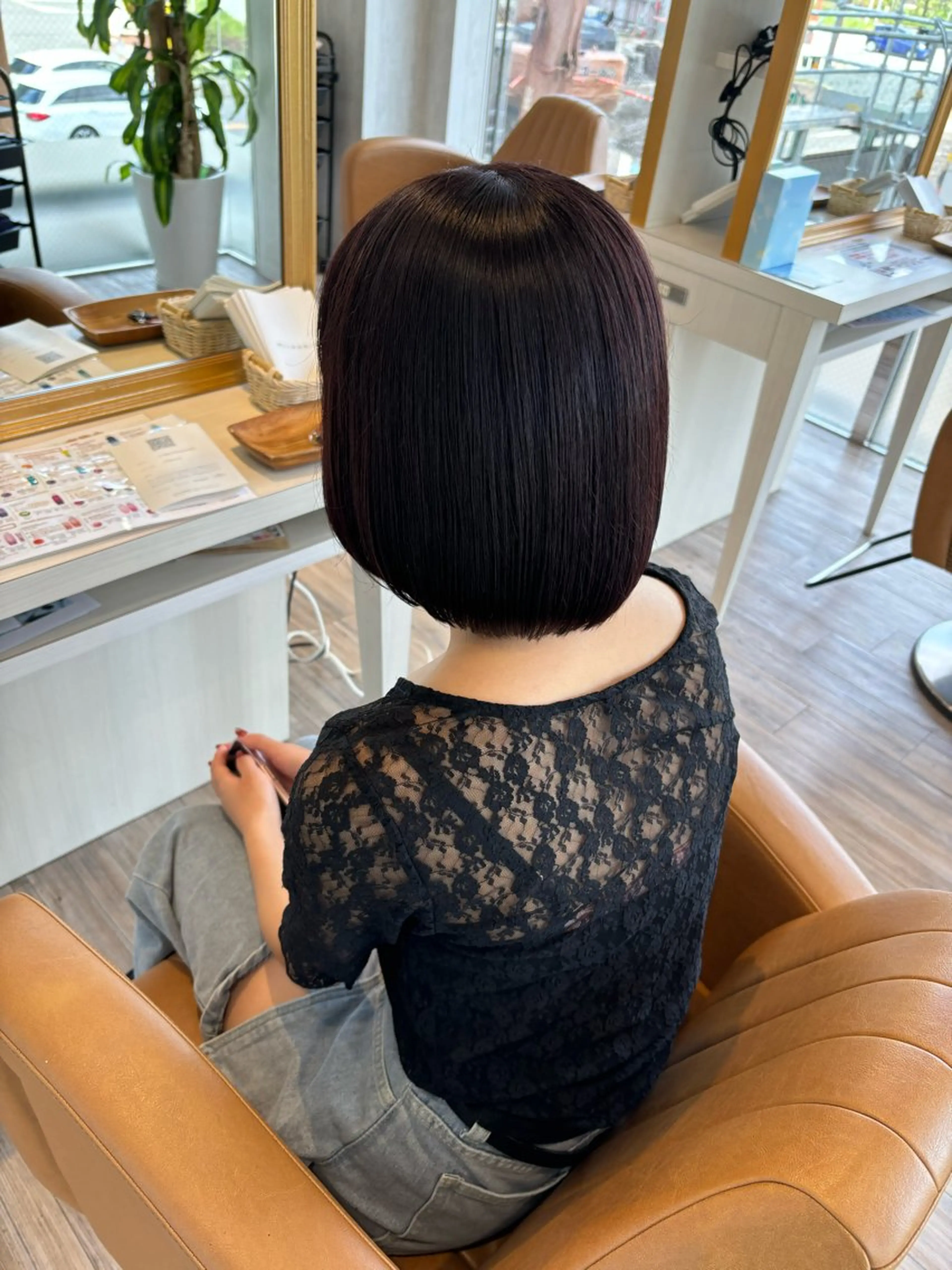 ショート ヘアカラー トリートメント yui🥀/ボブ /ブリーチなしカラーのヘアスタイル