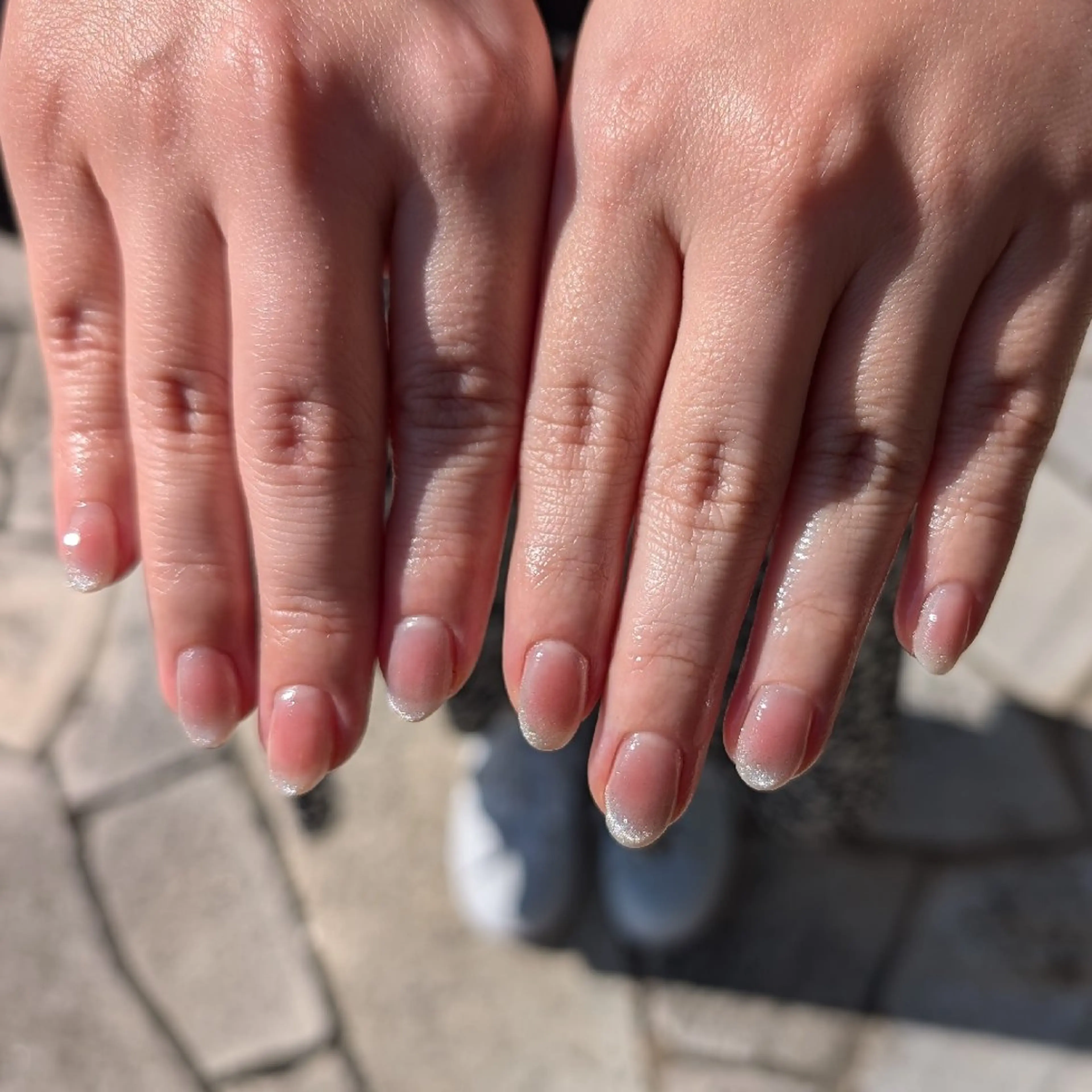 ネイル チークネイル フレンチネイル ナリタ・ マミのネイルデザイン