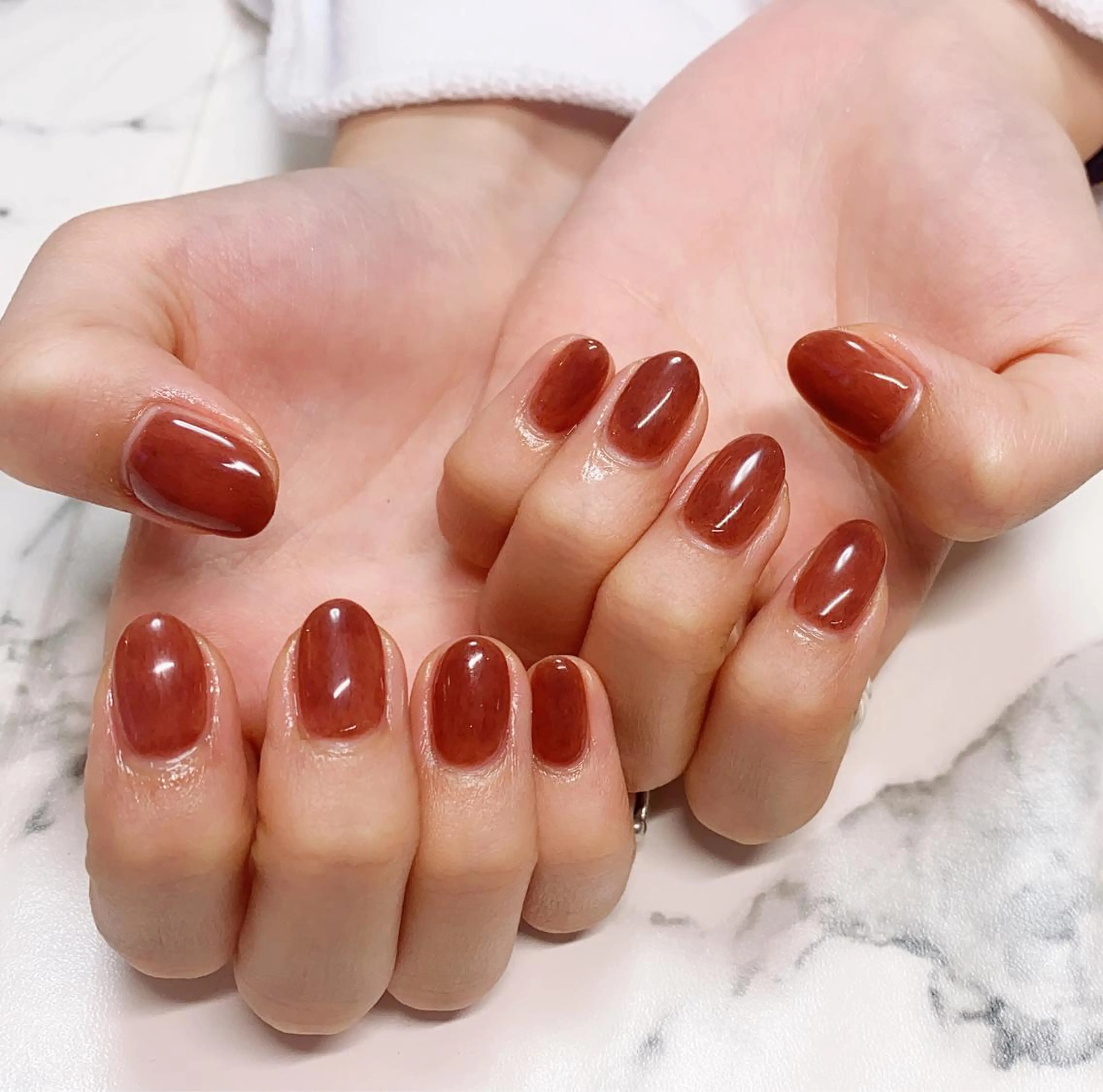 ロング カラー ネイル ワンカラーネイル Q Free nailsのネイルデザイン