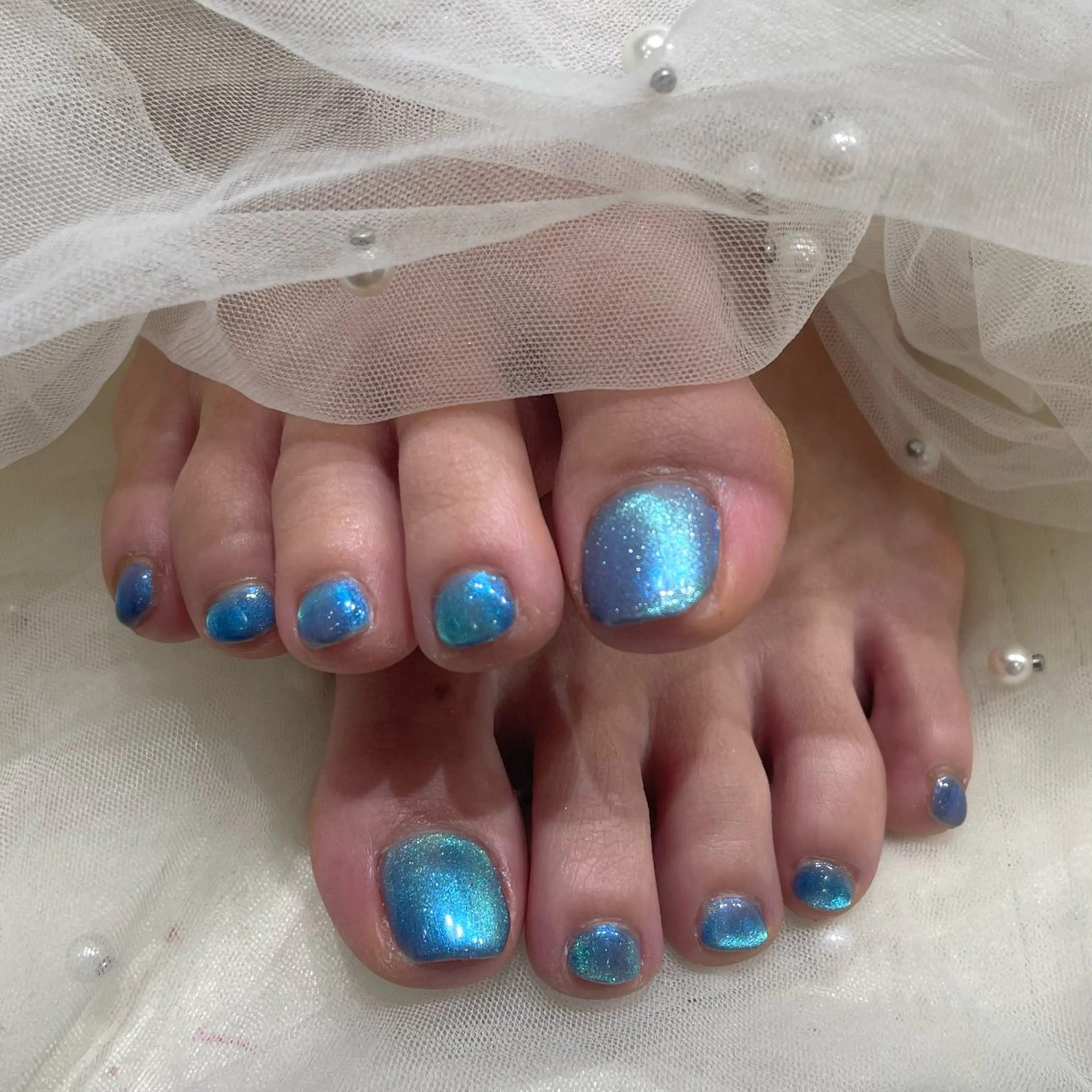 ネイル ブルー Jr.ネイリスト KOKOROのネイルデザイン