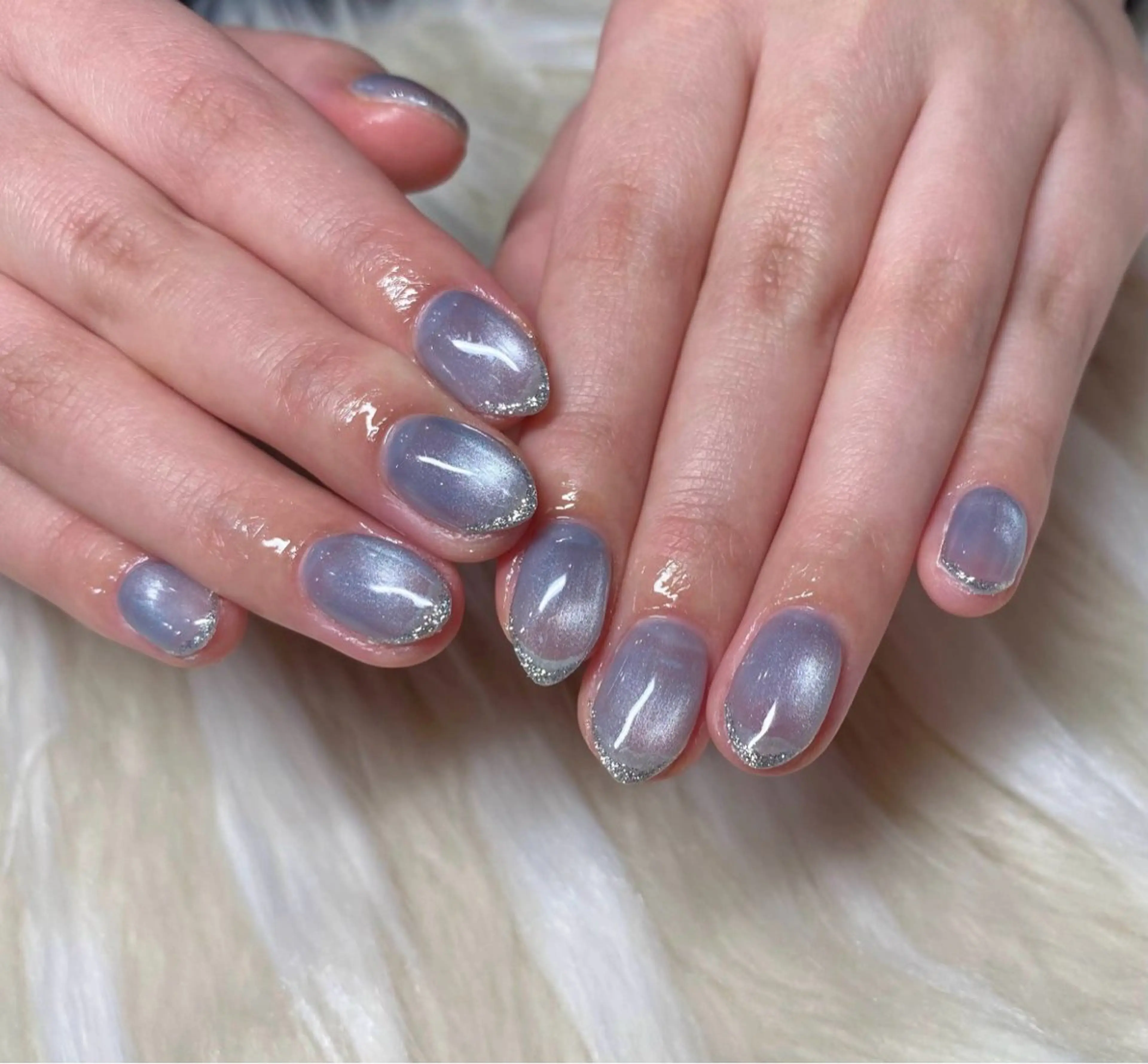 ネイル ボルドー 長さ出し フレンチネイル ジェルネイル グラデーション ハンドネイル Nail&eye Belire 新宿のネイルデザイン