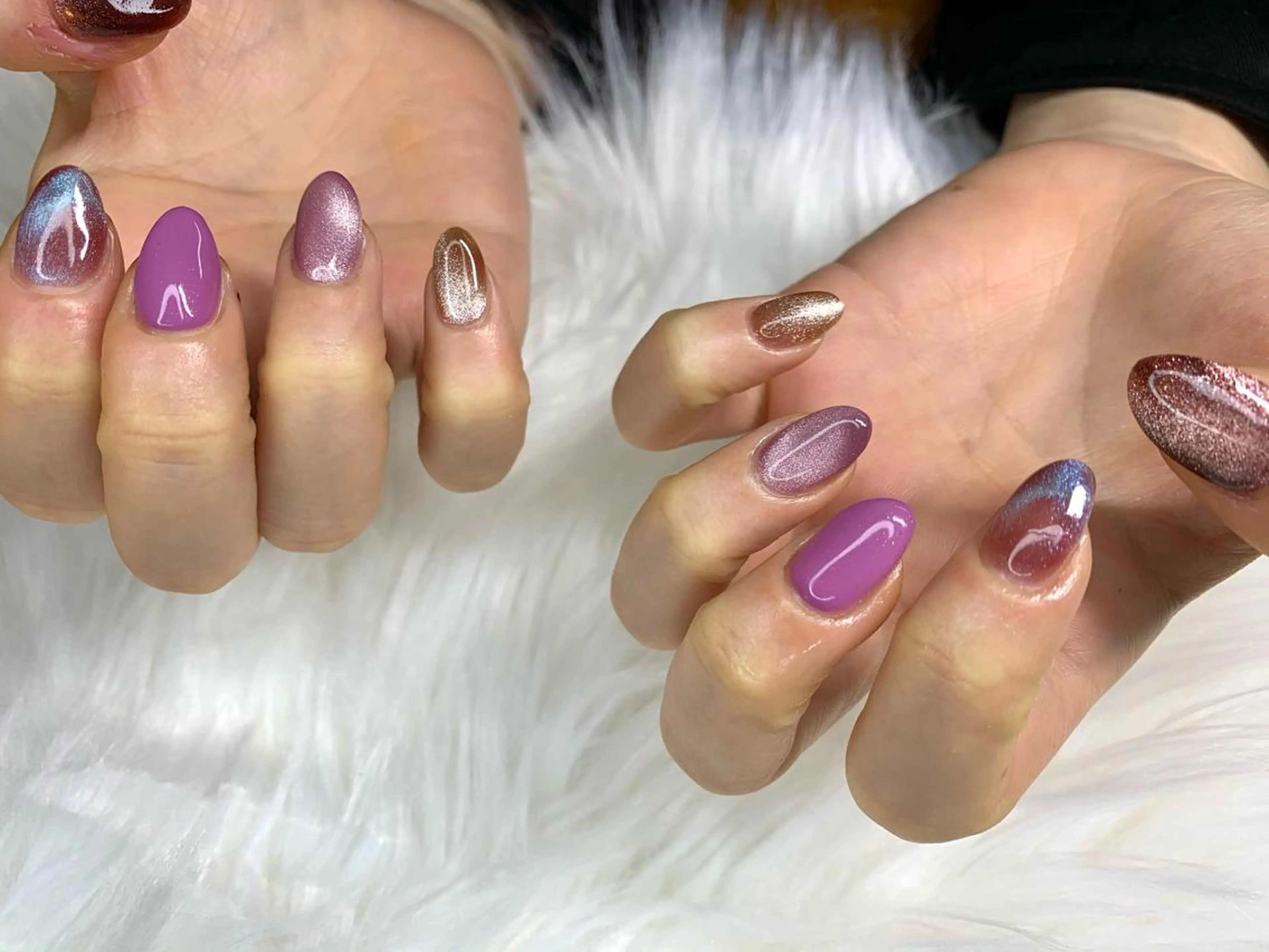 ネイル グラデーション マグネットネイル aime 中崎町のネイルデザイン