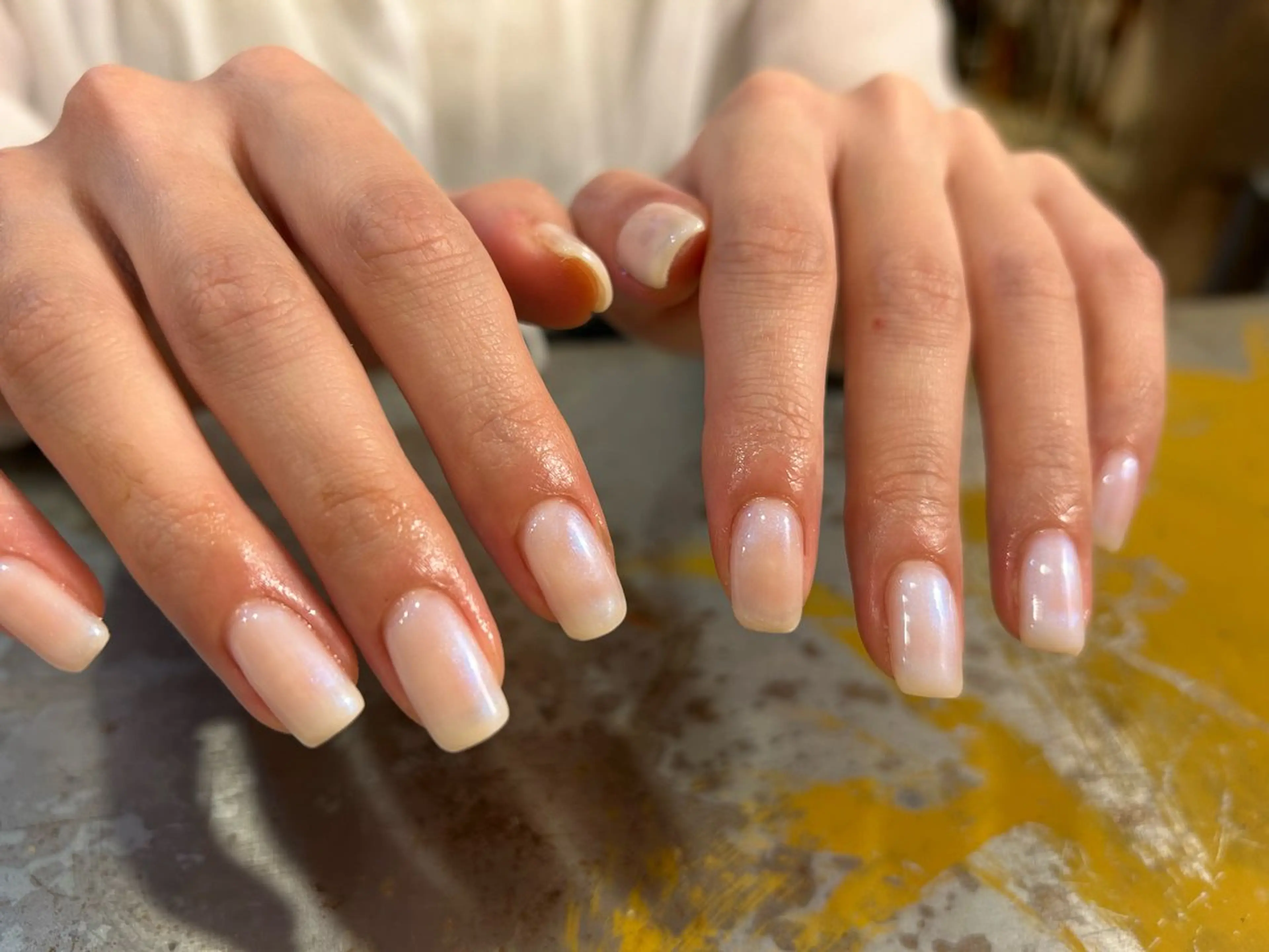 ネイル ラメ(グリッター) オフィスネイル ワンカラーネイル シンプルネイル 春ネイル ハンドネイル ハンドケア Ainchi nail所属・＊ misa ＊のネイルデザイン