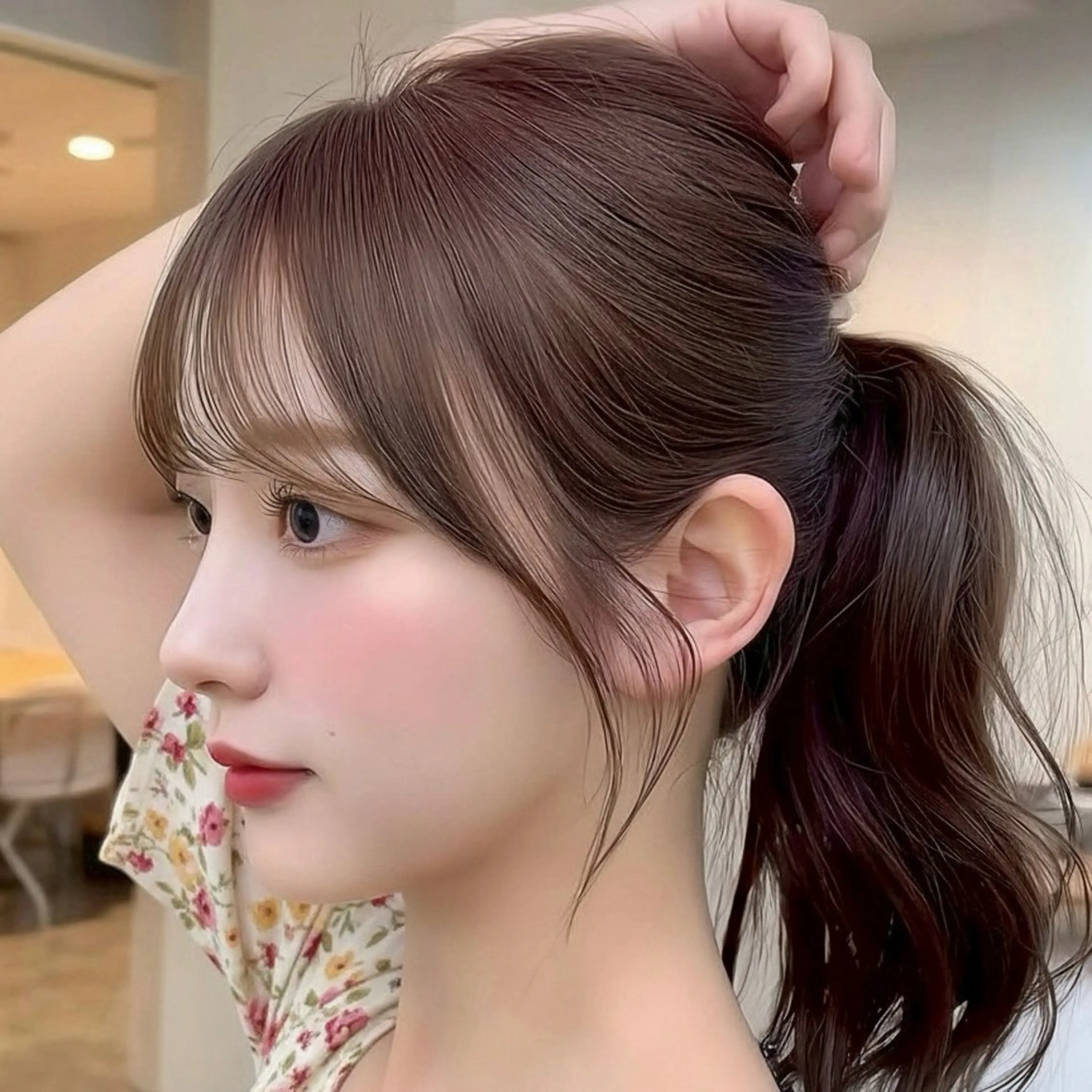 ロング 顔周りカット 髪質改善 竹川裕太のヘアスタイル