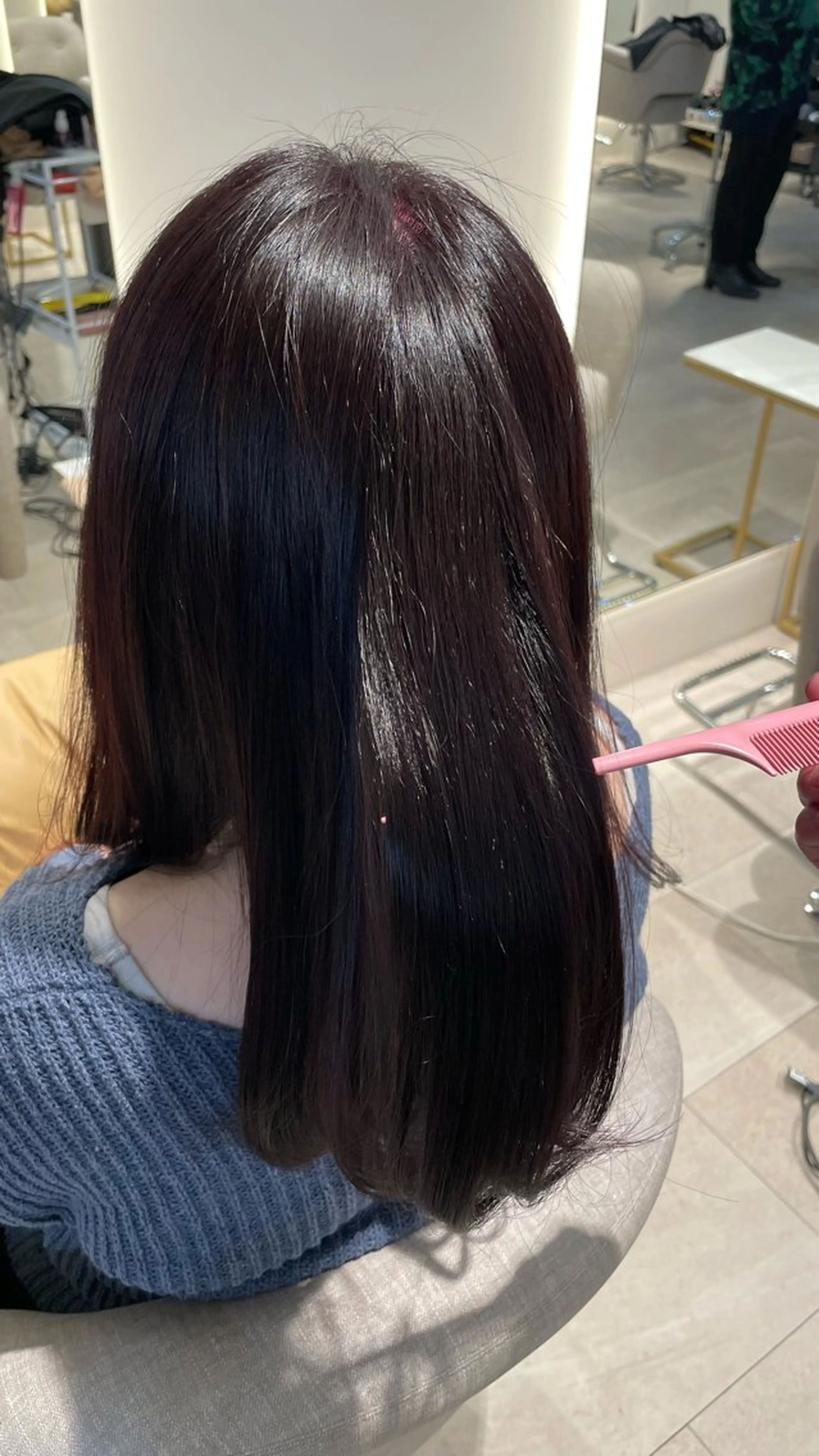 セミロング ピンクラベンダー トリートメント カットモデル募集✨️ 根本 彩永のヘアスタイル