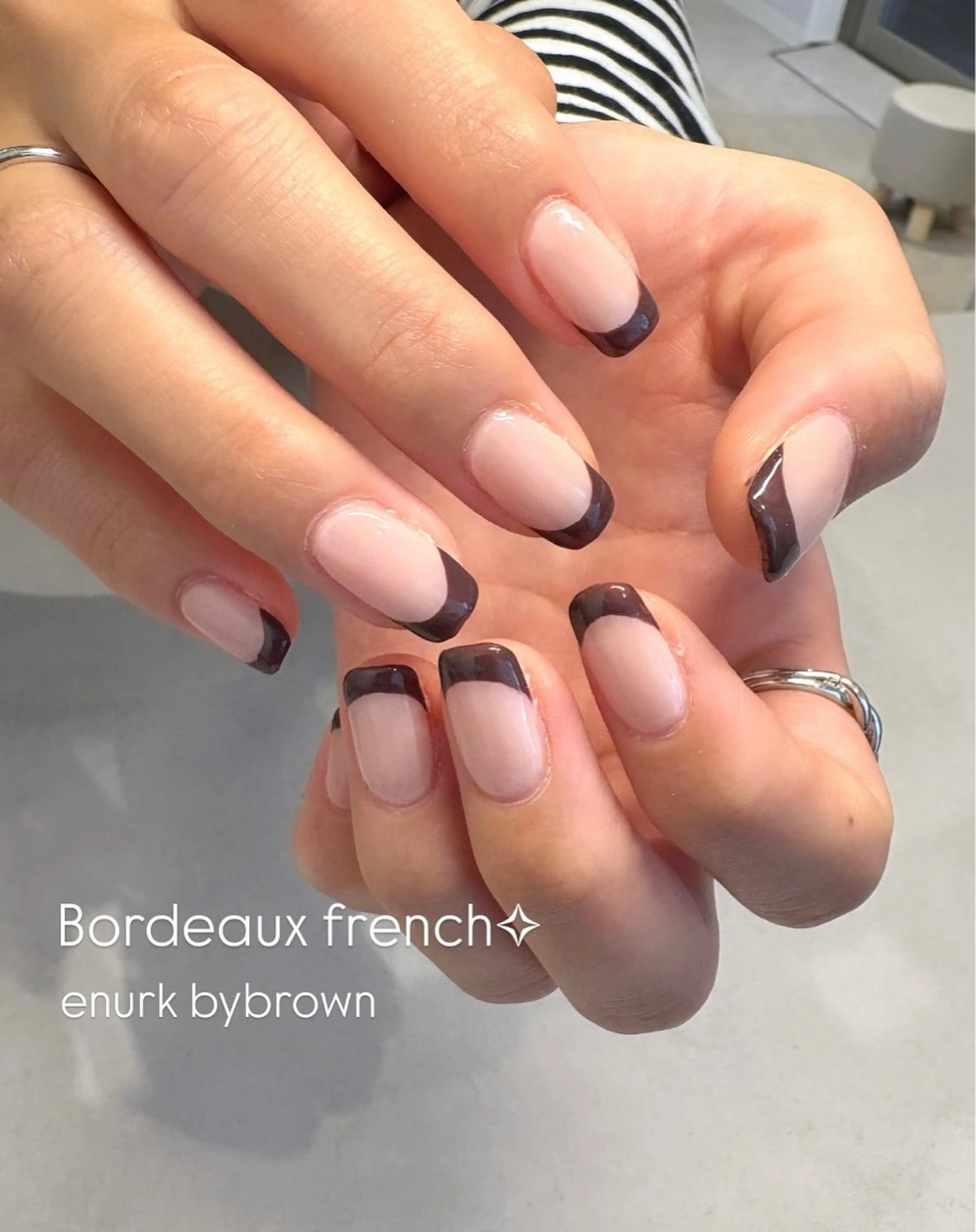 【シンプル上品に!!】フレンチネイル︎︎︎︎☁(オフ込み)の写真