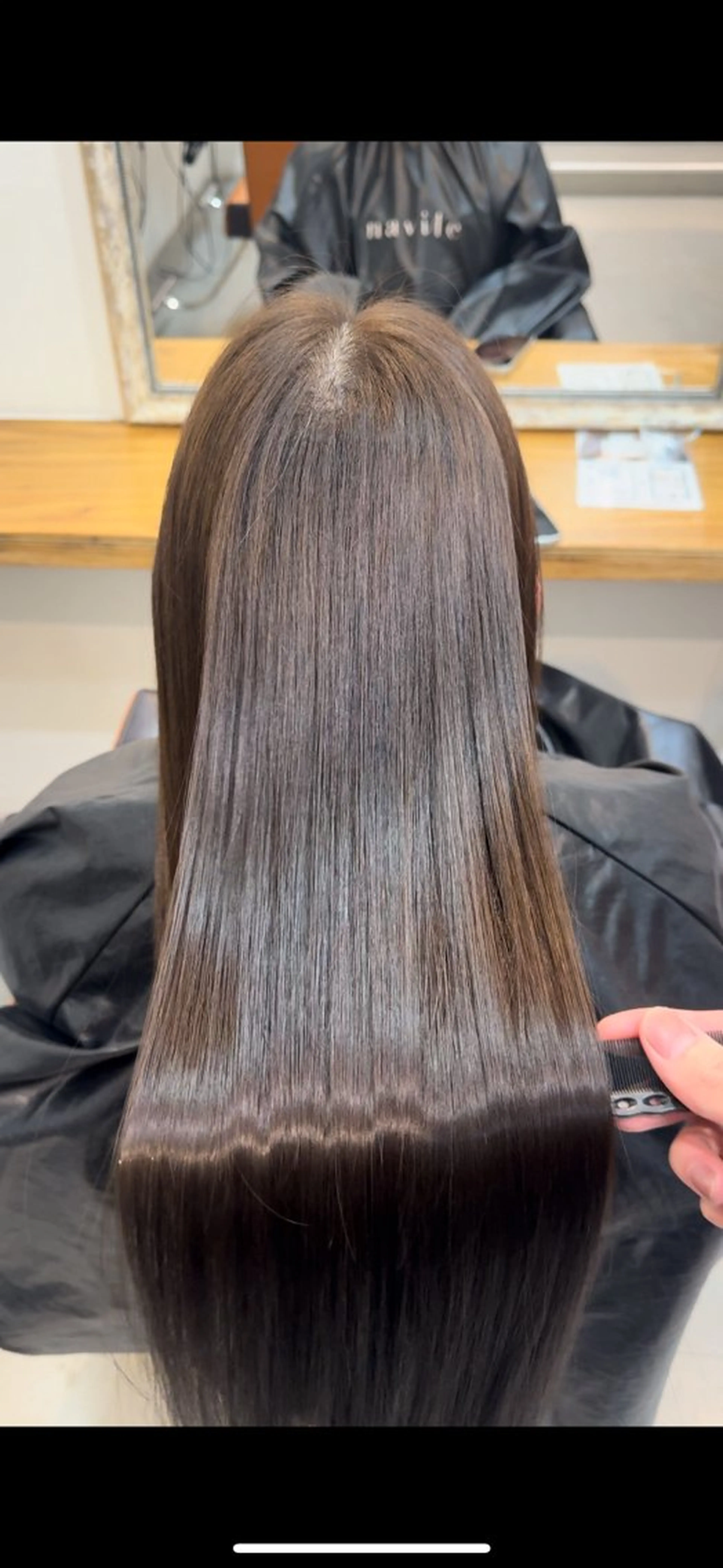 🌀うねりや広がる癖毛に悩む方必見👀必ず朝が楽になる髪質改善ストレート✨️最強リンゴ幹細胞17step超音波TR🍎の写真