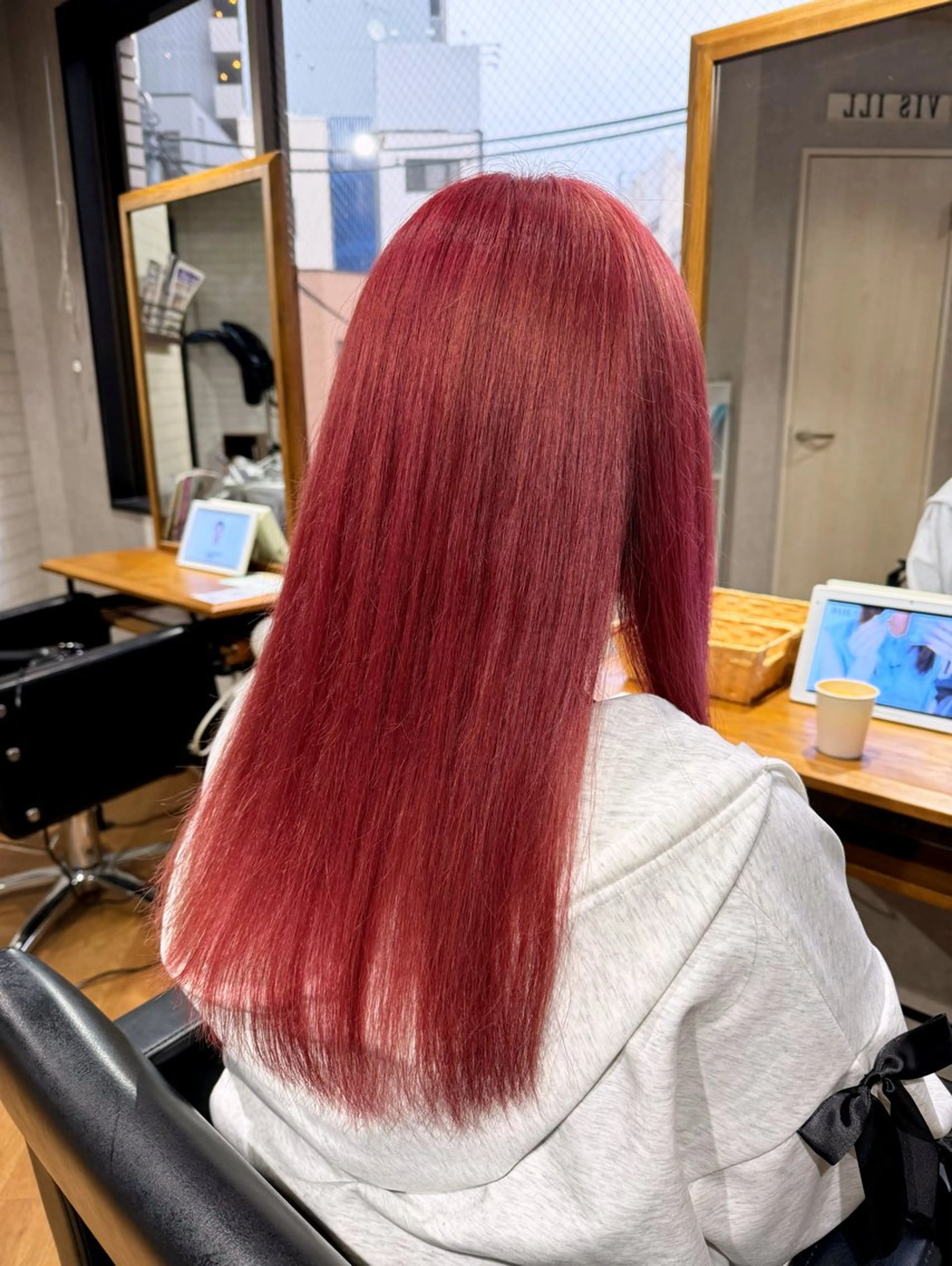 ロング カラー レッドカラー カット ヘアカラー ✨ハイトーン カラー福岡拓也✨のヘアスタイル