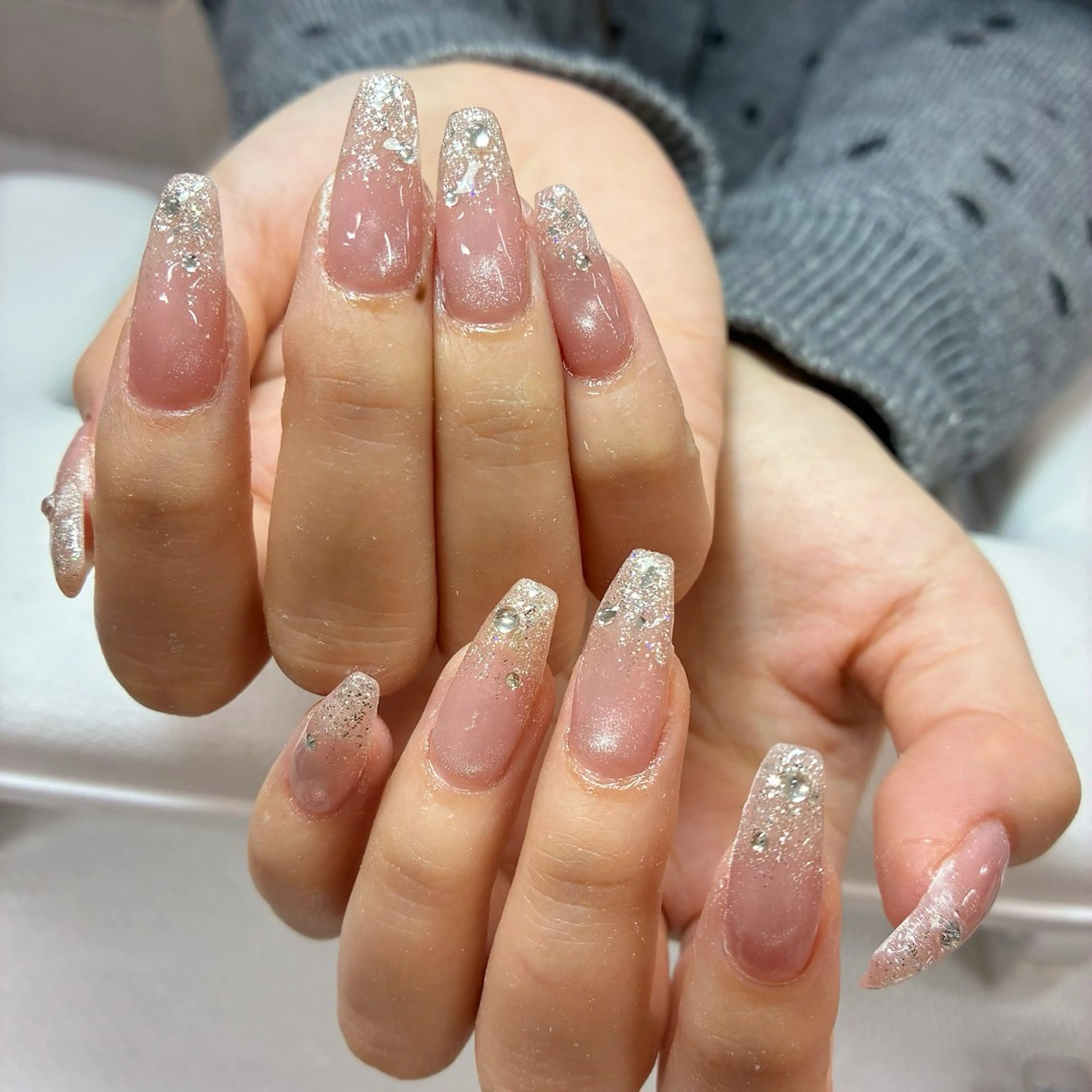 ネイル ラメ(グリッター) ラメグラデーション 🌴konami 4U NAIL🥥のネイルデザイン