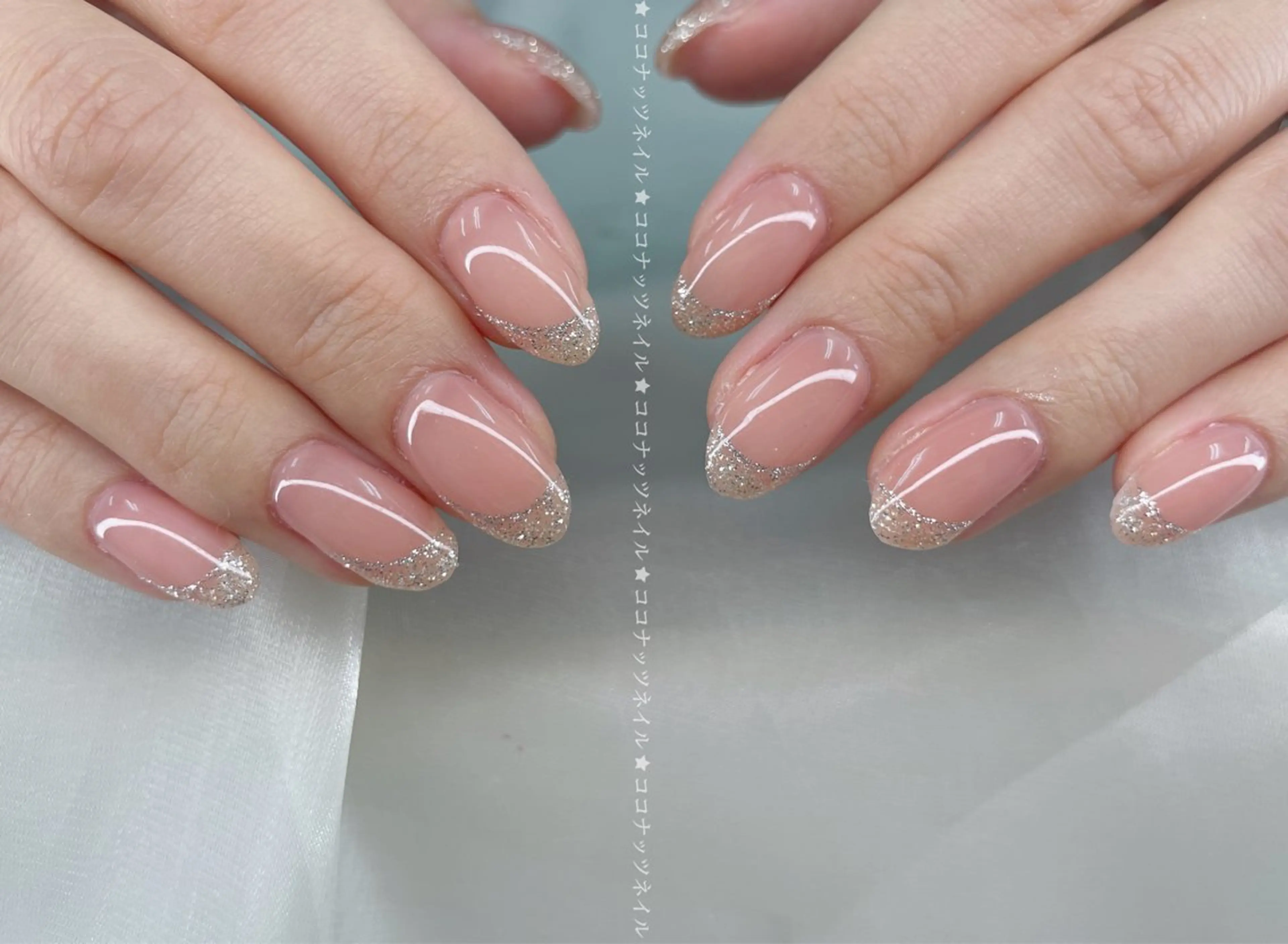 ネイル べっ甲ネイル フレンチネイル キラキラネイル マグネットネイル 大理石ネイル(マーブル) ハンドネイル 神田 ココナッツのネイルデザイン