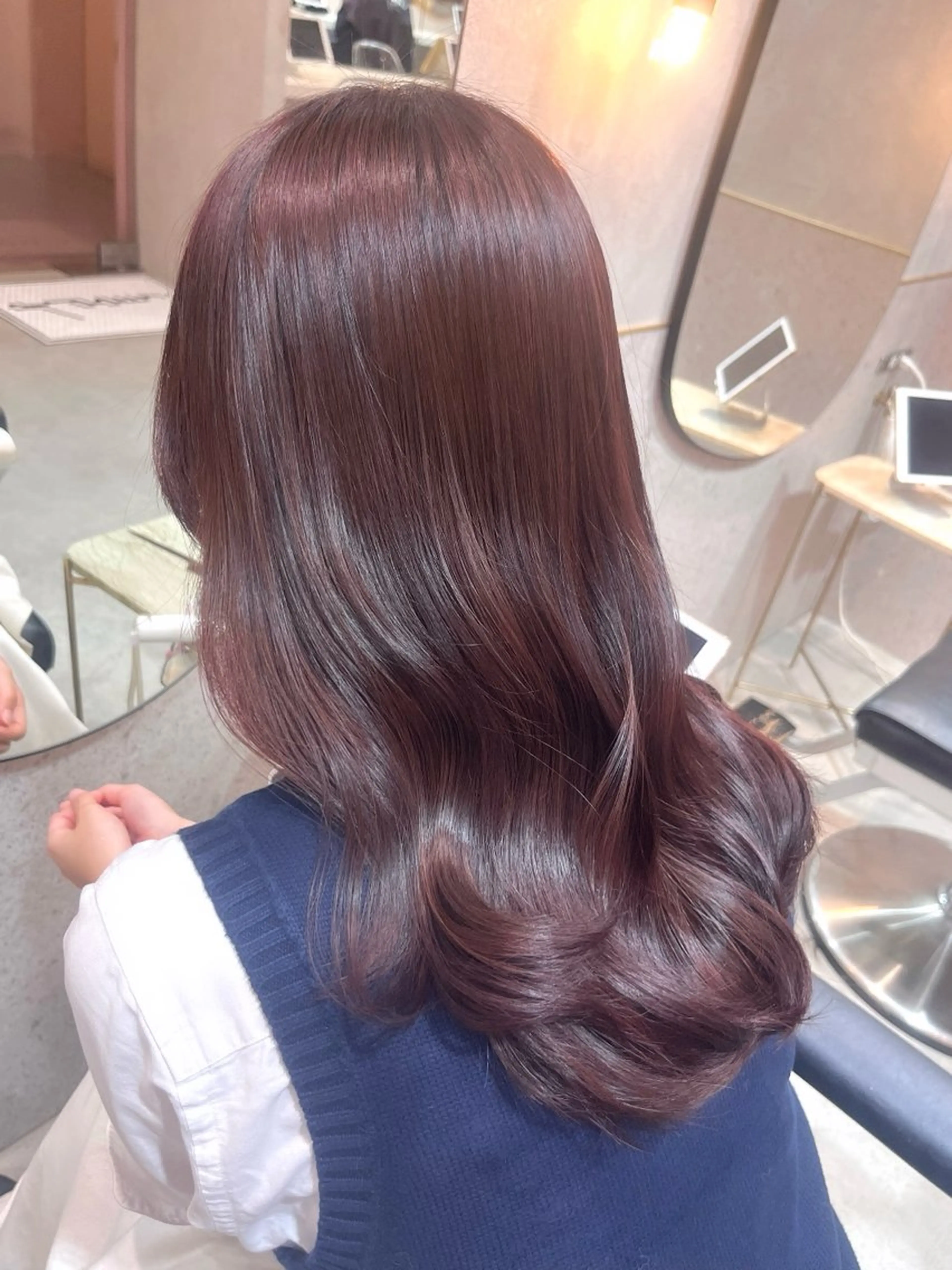 ロング 髪質改善 ロング トリートメント Loom.by Sea【新宿】所属・暖色カラー/新宿/韓 国風レイヤー鮫島志穂のヘアスタイル