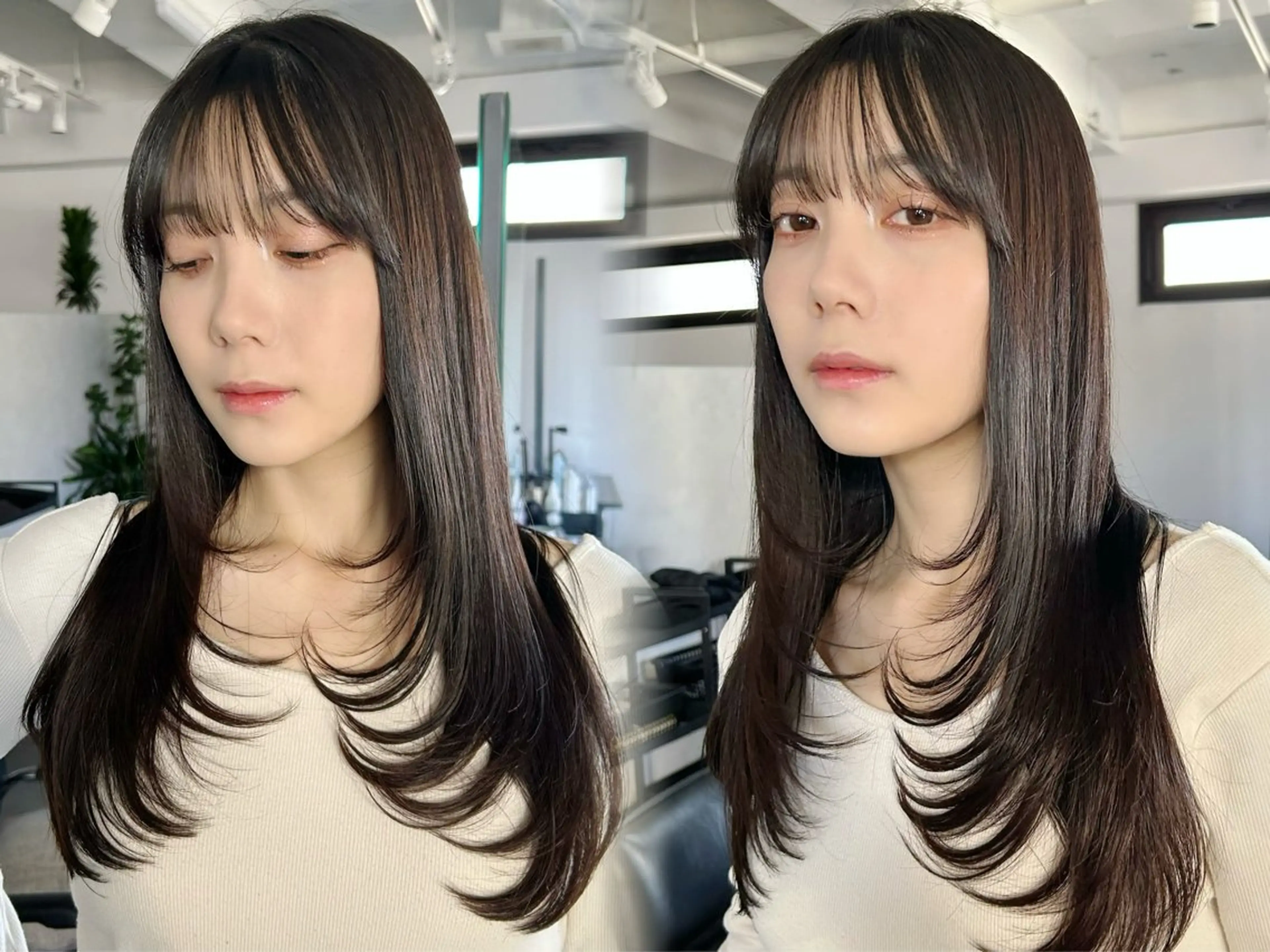 ミディアム カラー ミディアムレイヤー レイヤーカット カット ヘアカラー トリートメント 池袋/レイヤー/ 顔まわり/taigaのヘアスタイル