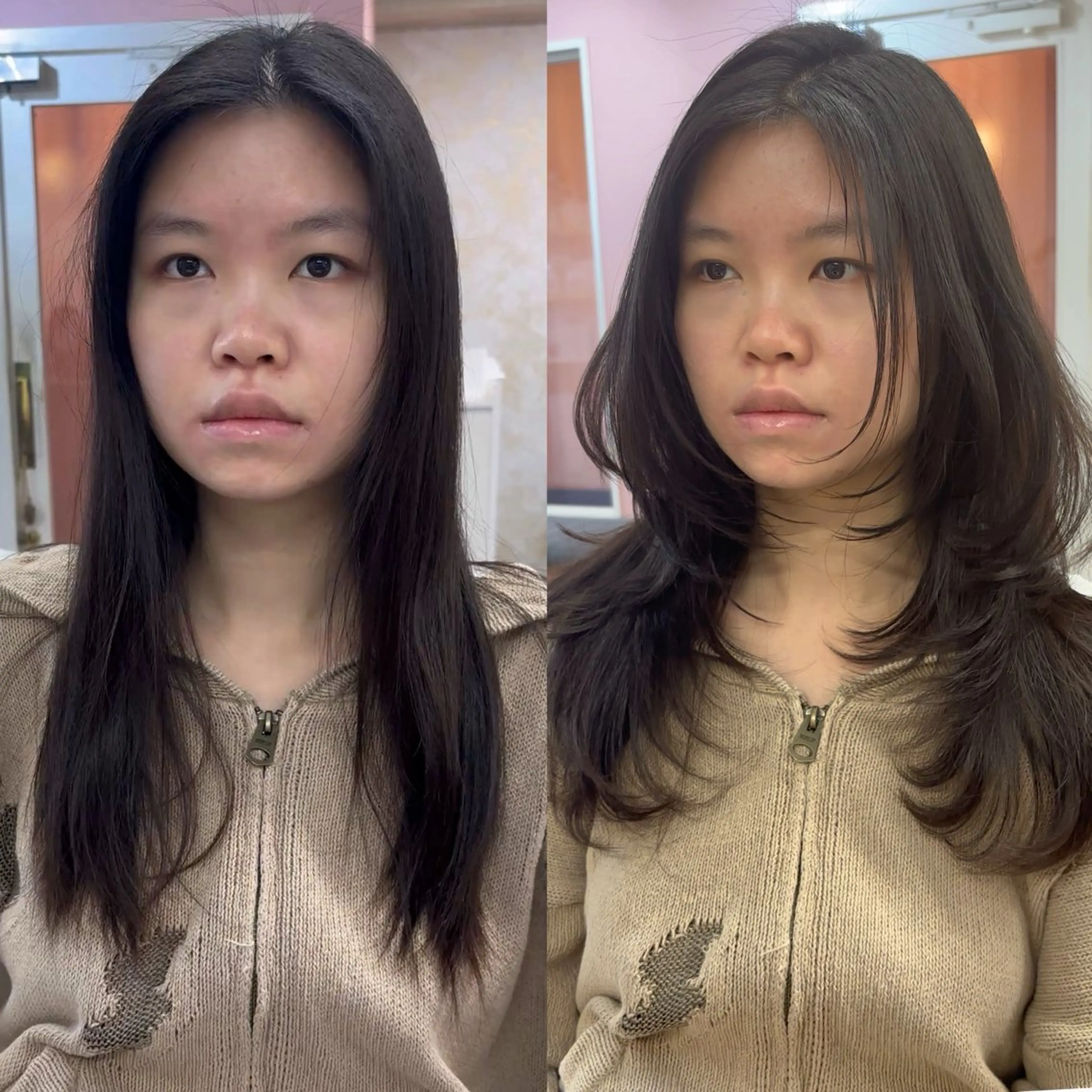 ロング 韓国ヘア×髪質改善 縮毛矯正のヘアスタイル