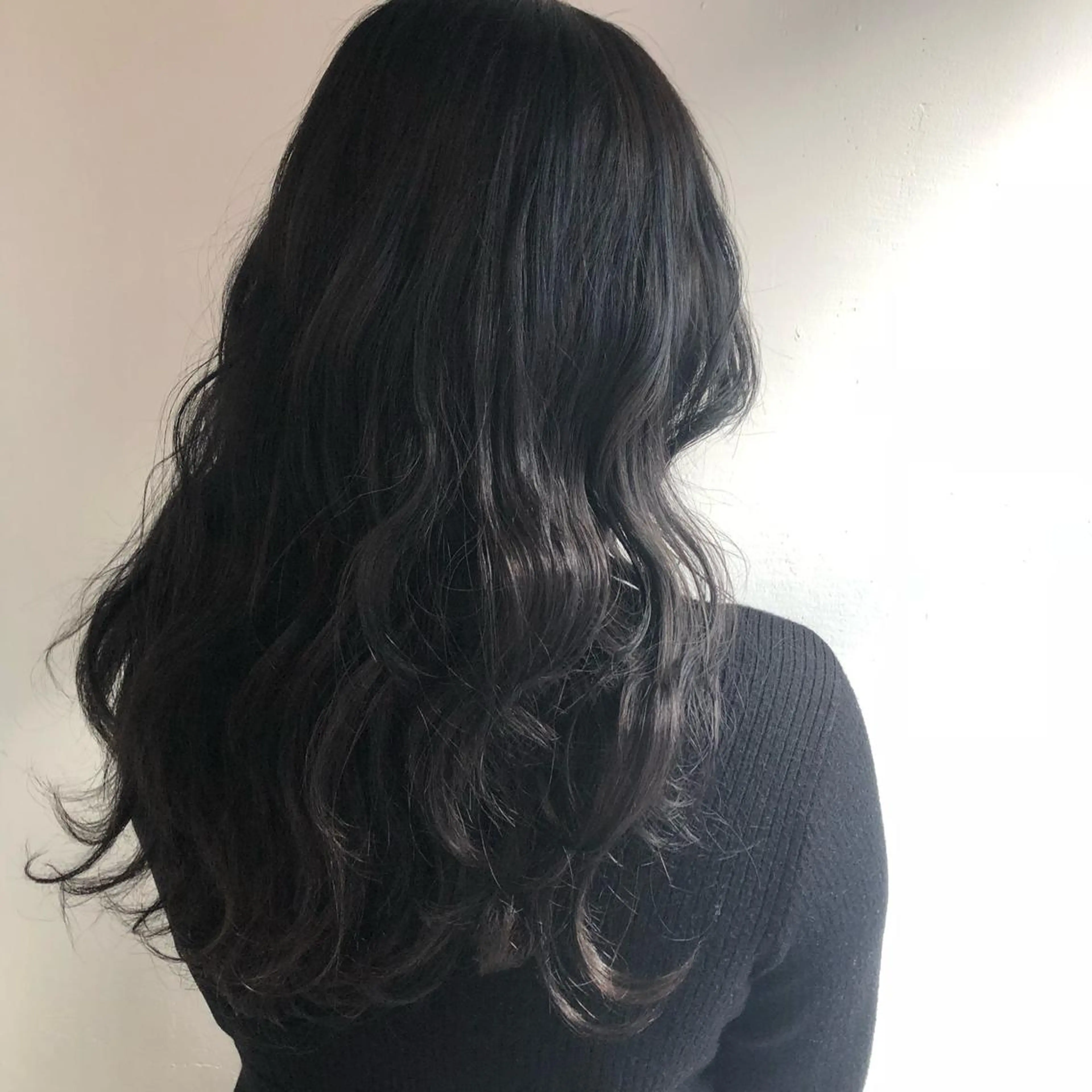 ロング カラー ダークグレー カット ヘアカラー トリートメント ヘアセット レイヤー/ハイトーン 🧸SENAのヘアスタイル