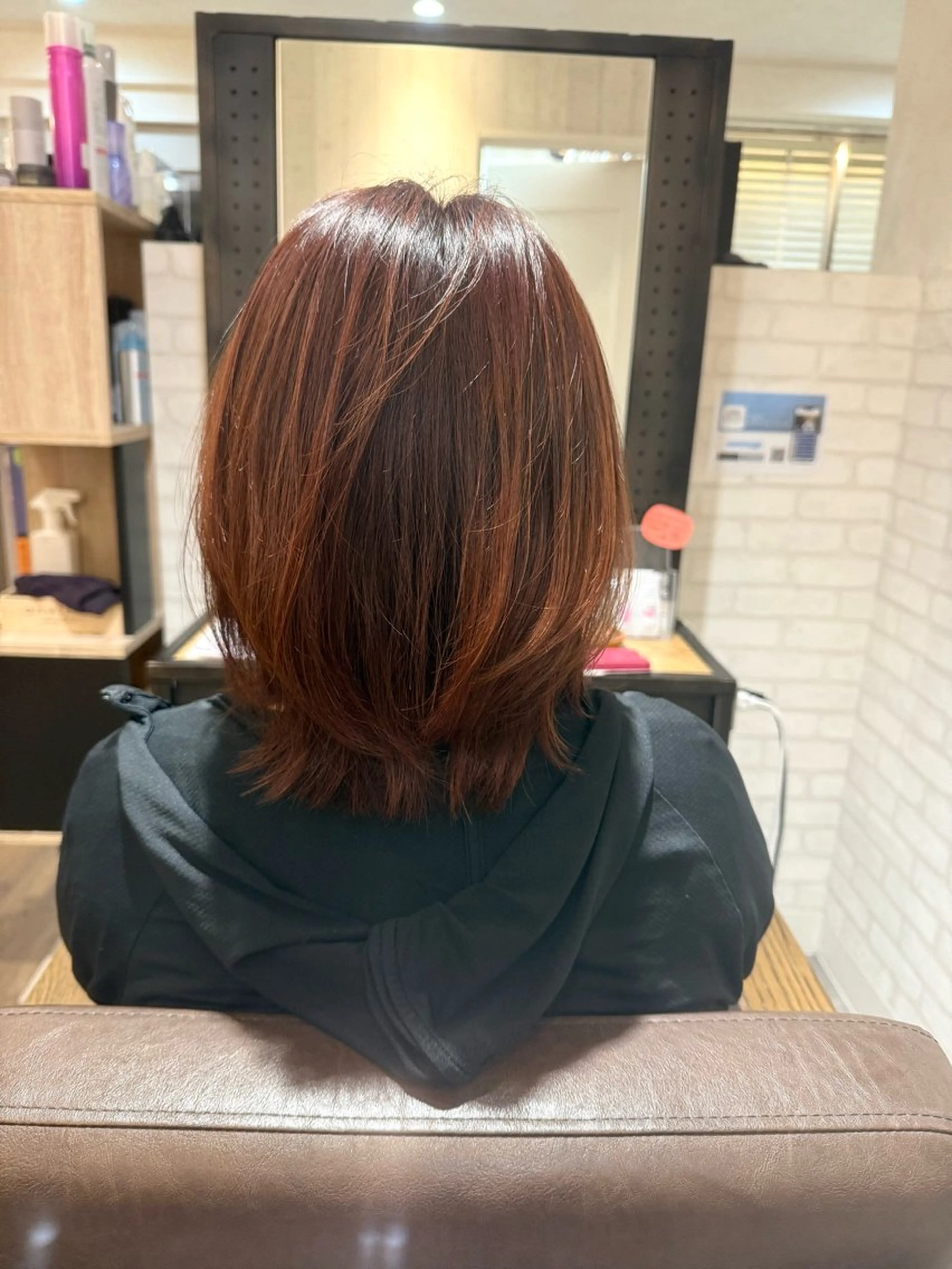 セミロング カット ヘアカラー Misaki/坂戸/ 艶カラーのヘアスタイル