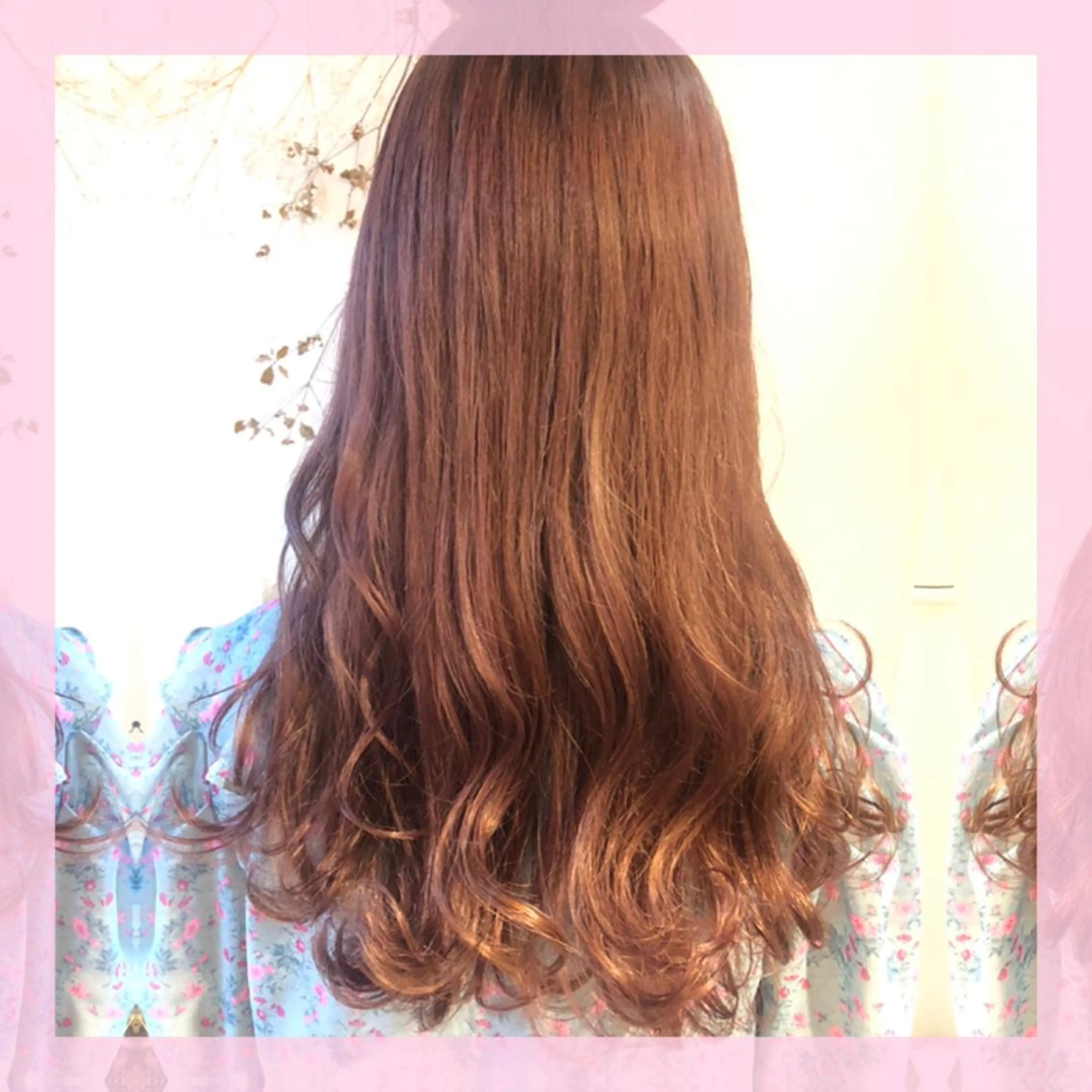 セミロング カラー ベージュカラー ピンクカラー ピンクベージュ カット ヘアカラー トリートメント plum.所属・🍒前川 🍒のヘアスタイル
