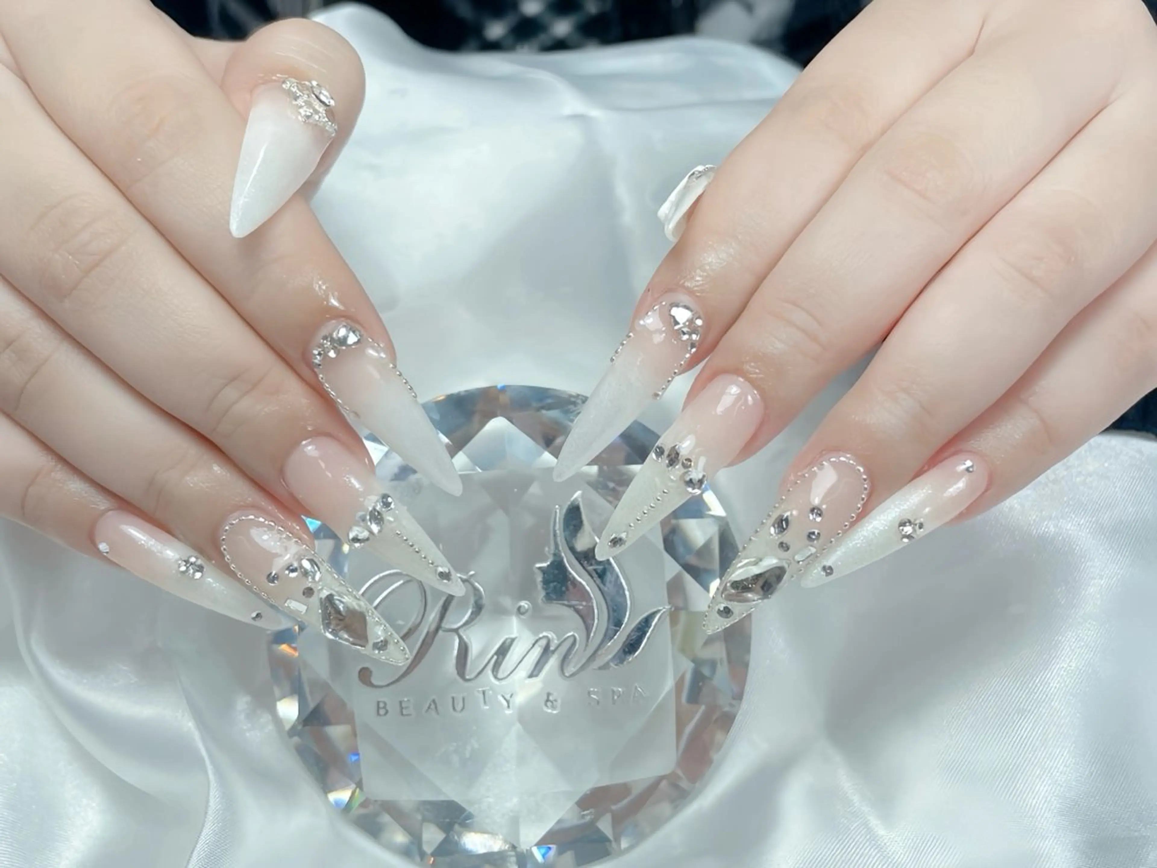 ネイル アートネイル チークネイル ジェルネイル ロングネイル マグネットネイル ハンドネイル Rin Nail 新大久保店のネイルデザイン