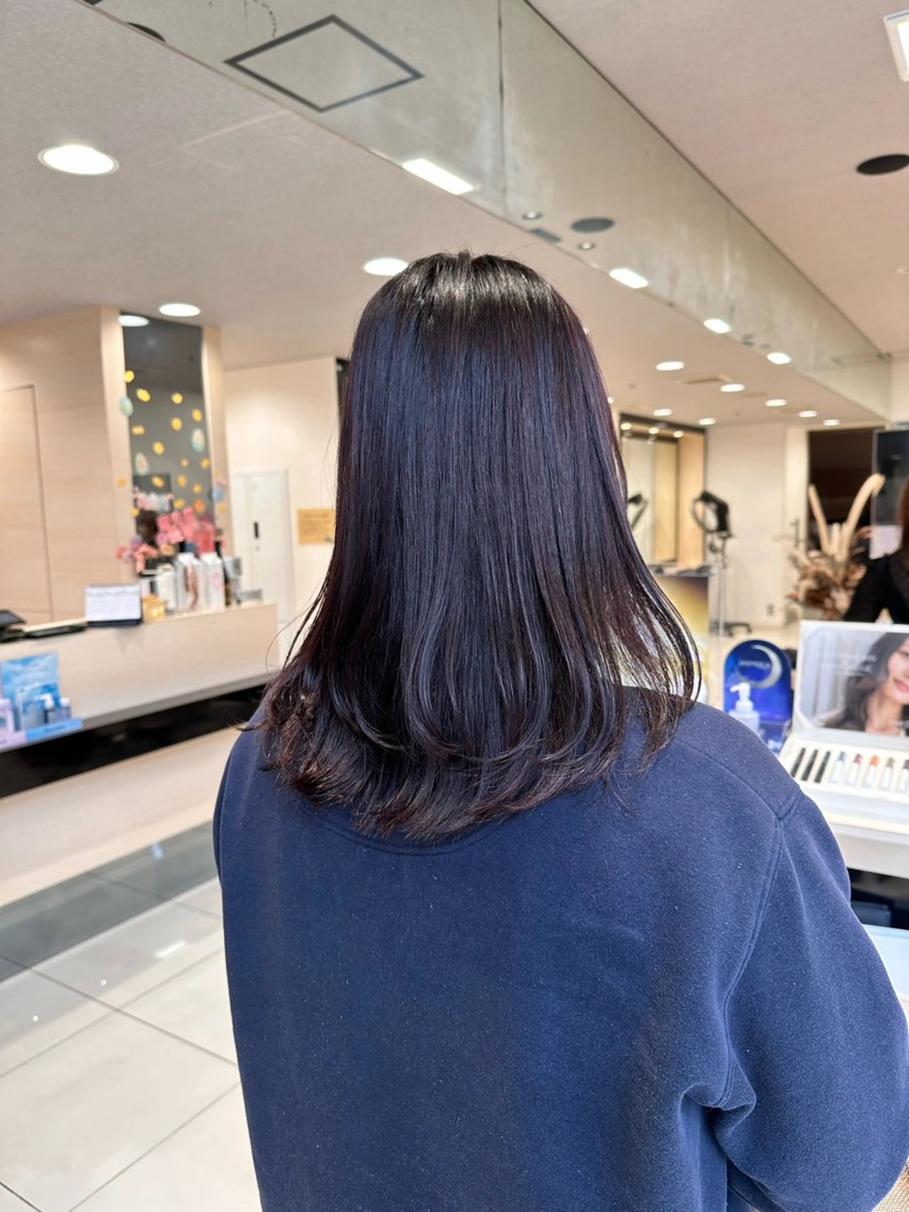 ロング カラー レイヤーカット カット ヘアカラー トリートメント クロスパーマ/うる艶 カラー/Kurumiのヘアスタイル
