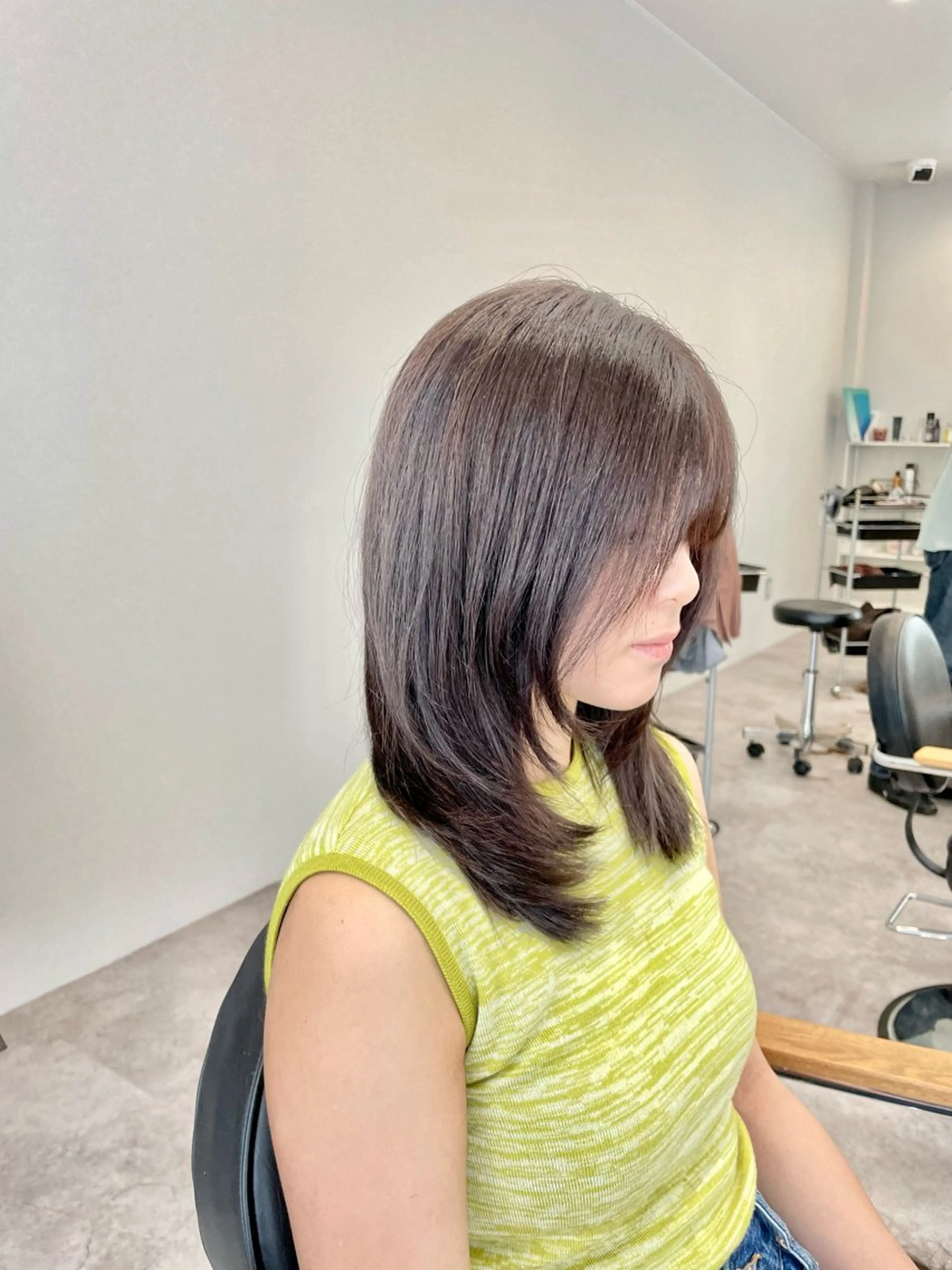 ミディアム レイヤーカット SOYON豊田市駅店所属・髪質改善/ 上村旺武のヘアスタイル