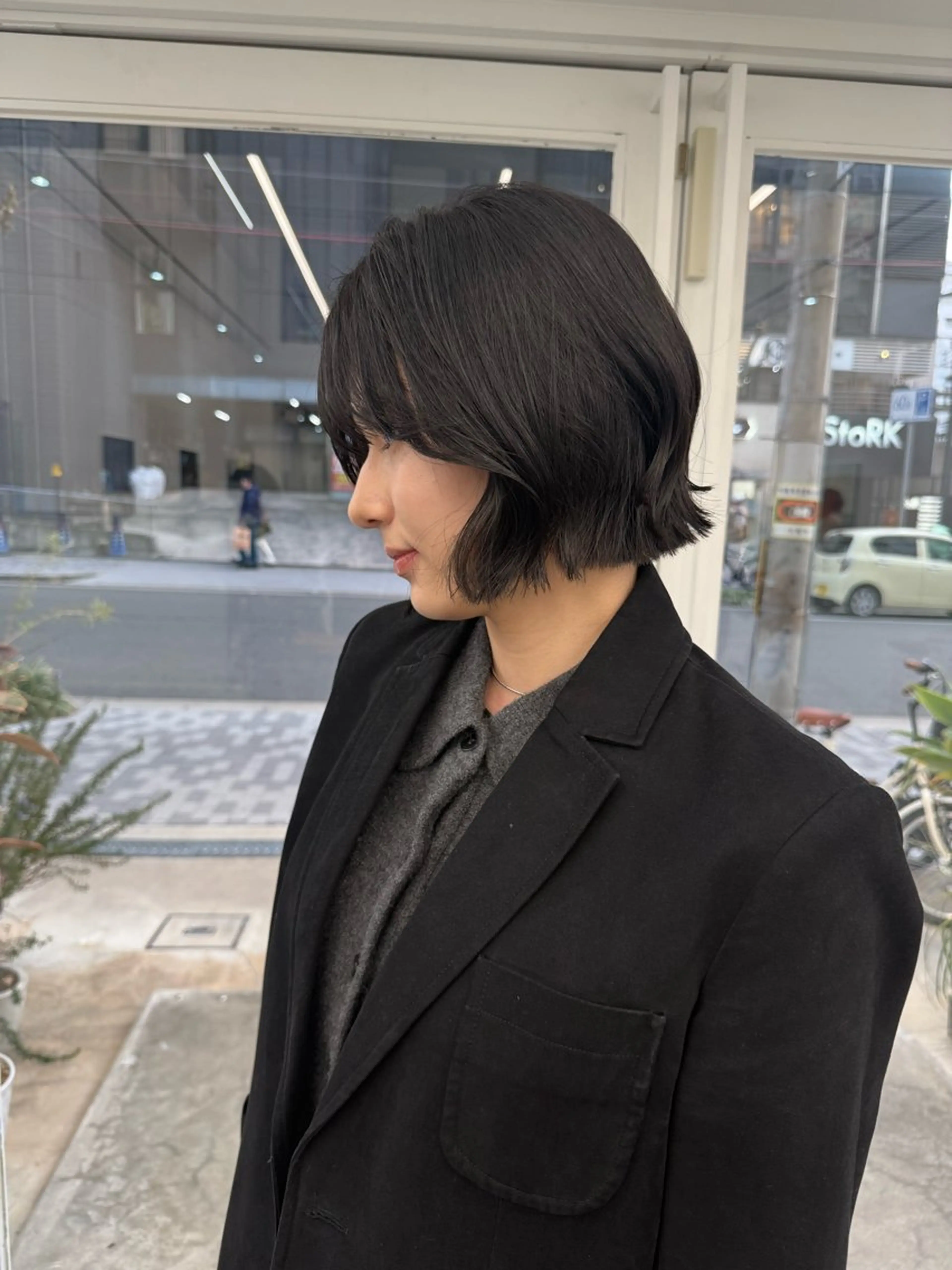 ショート AHNKISM所属・トレンド🌷 ボブ　パーマ🩰のヘアスタイル