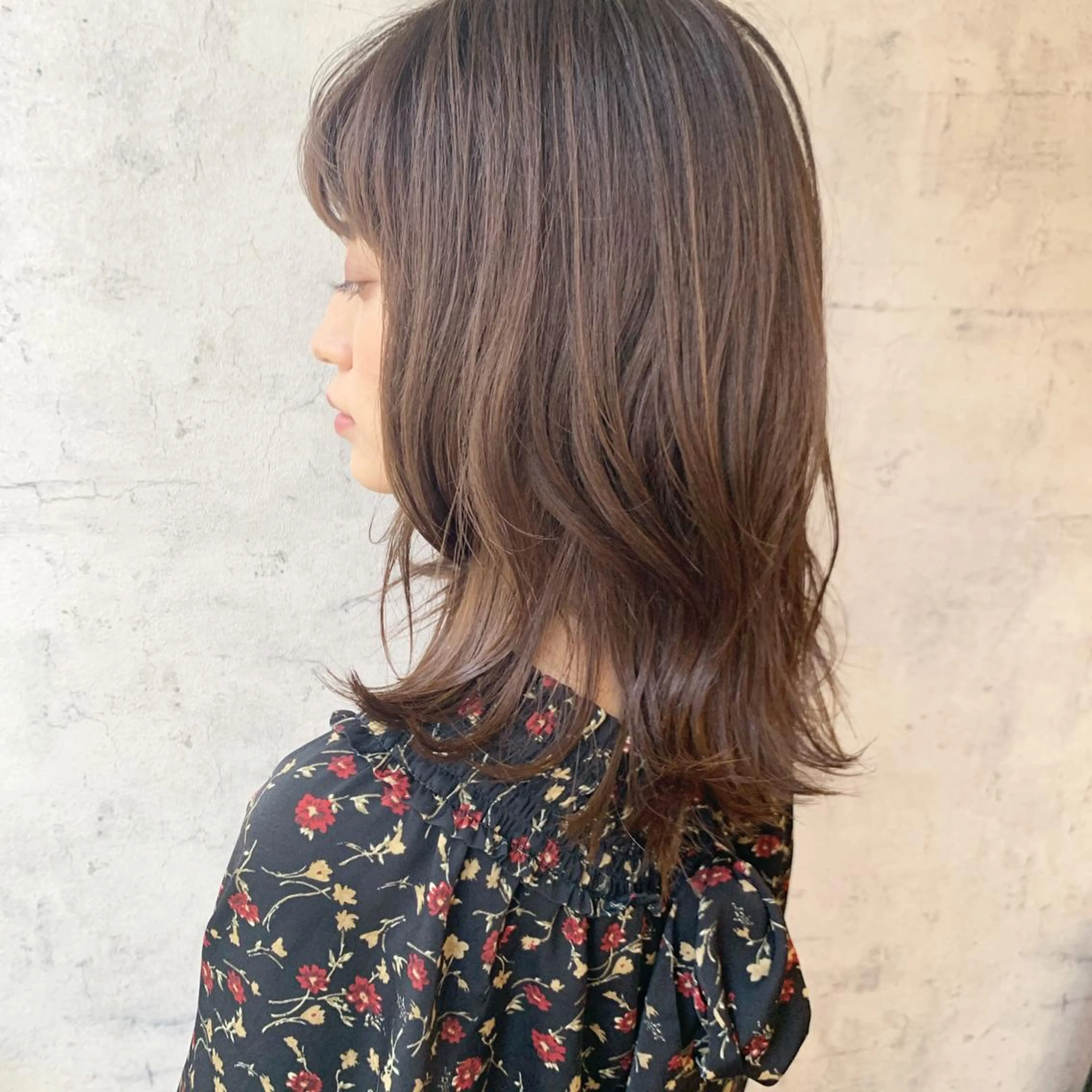 ミディアム カラー ブラウンカラー ナチュラルブラウン カット ヘアカラー トリートメント toiro by lien hair atelier所属・池田 真由美のヘアスタイル