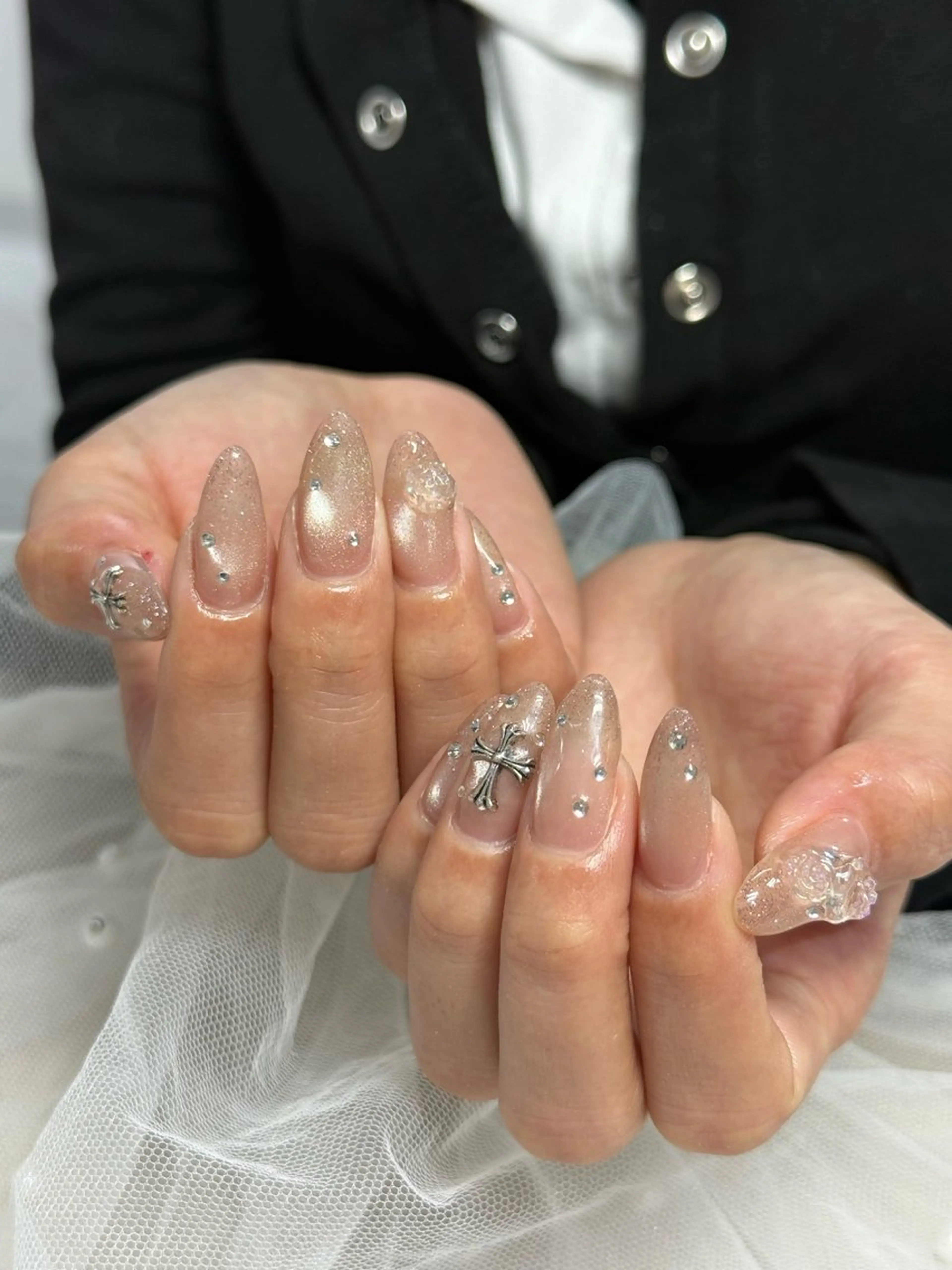 ネイル フラッシュネイル ラメ(グリッター) ラメグラデーション ハンドネイル WOLTOKYO渋谷 yunaのネイルデザイン