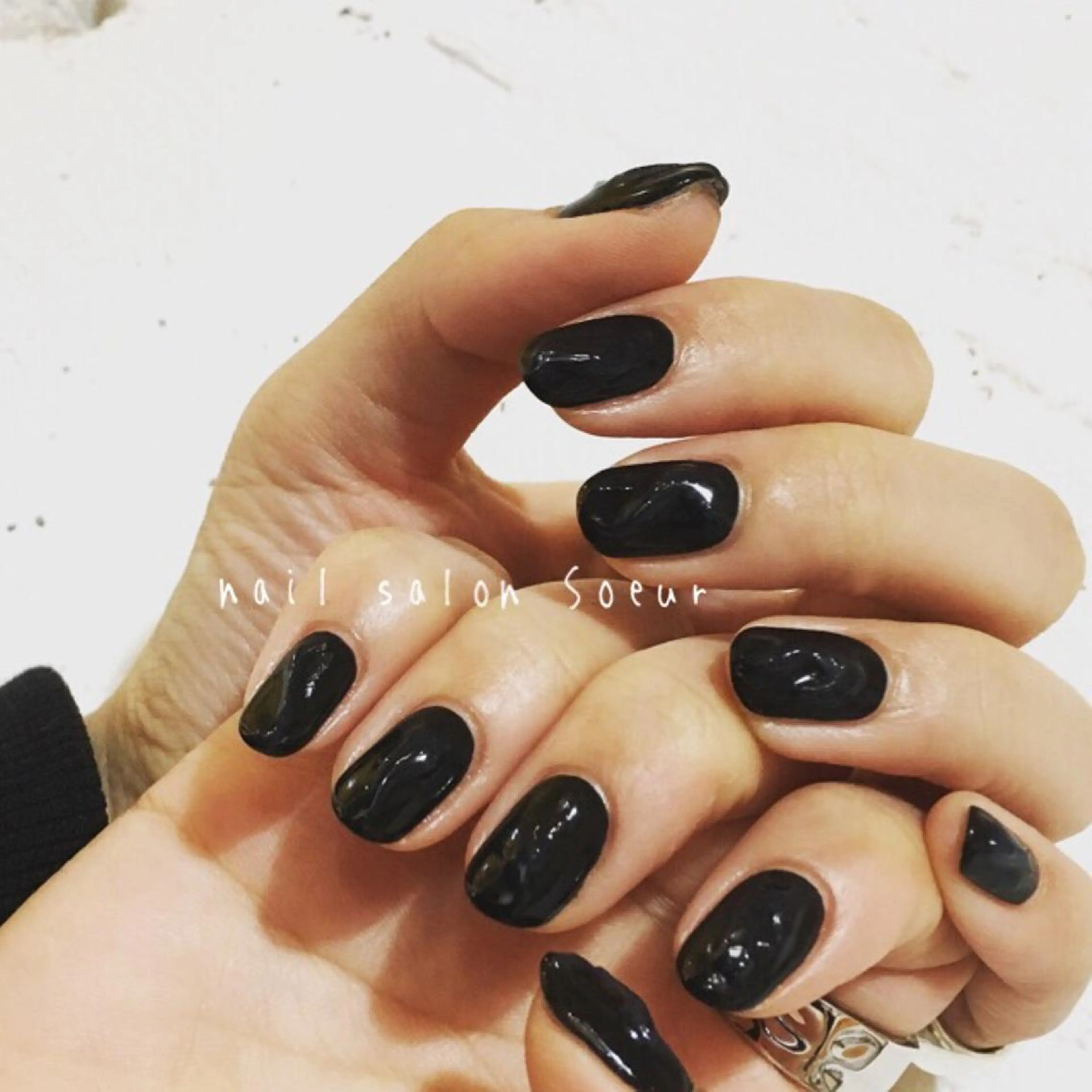 ネイル アートネイル ジェルネイル ワンカラーネイル シンプルネイル ハンドネイル nail salon Soeurのネイルデザイン