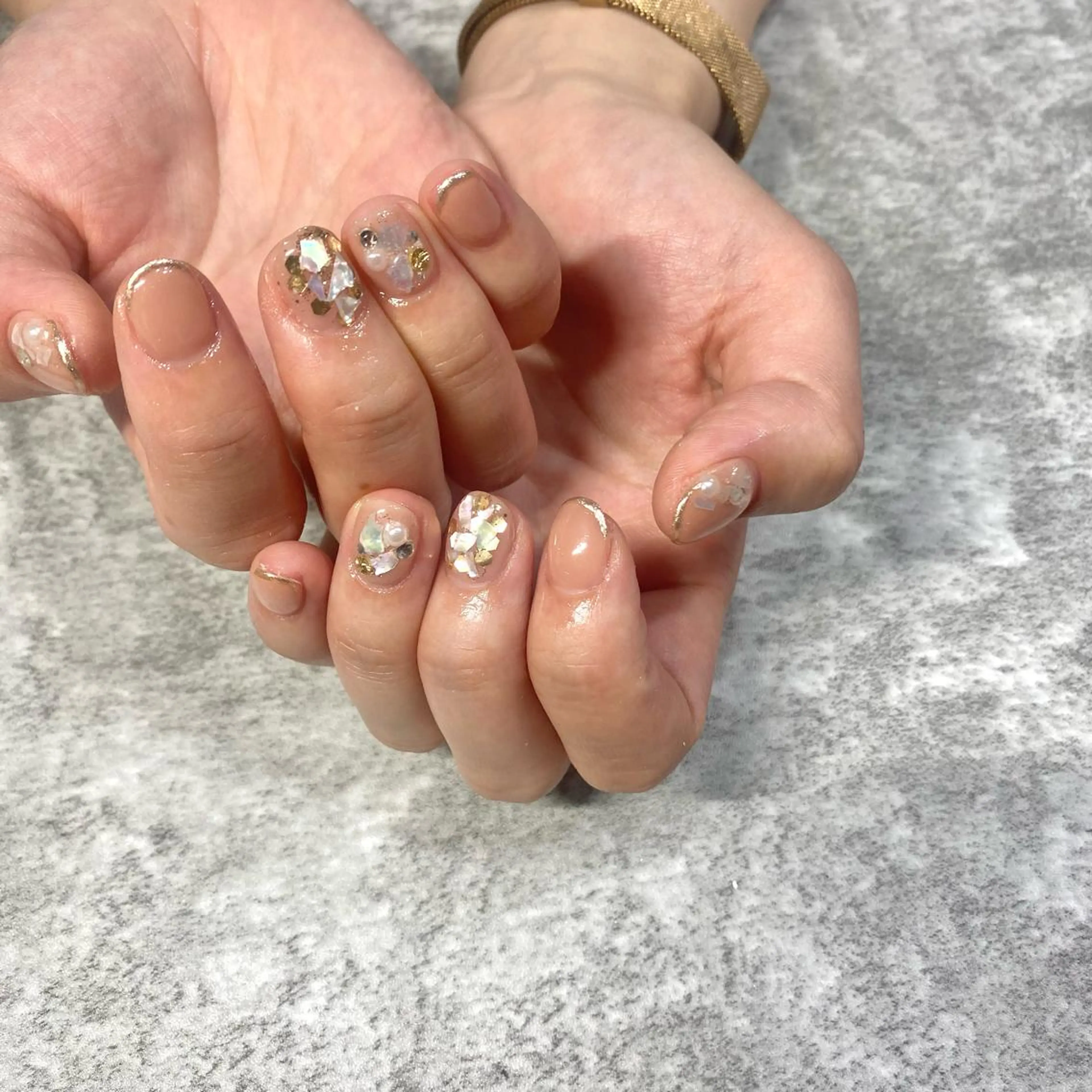 ネイル ブラウン ブライダルネイル ハンドネイル ★Rinail... .のネイルデザイン