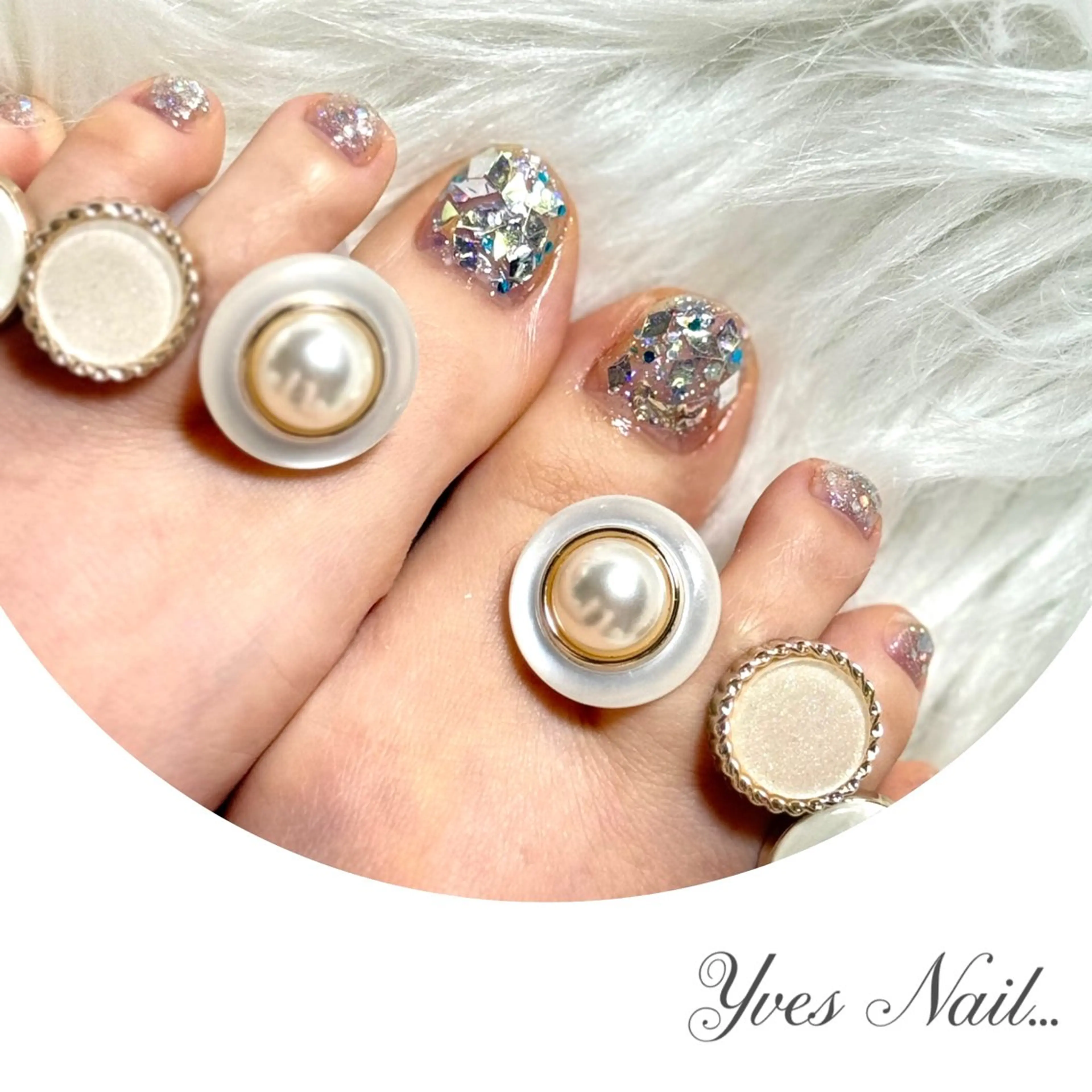 ネイル フットネイル キラキラネイル フットネイル kanno yのネイルデザイン