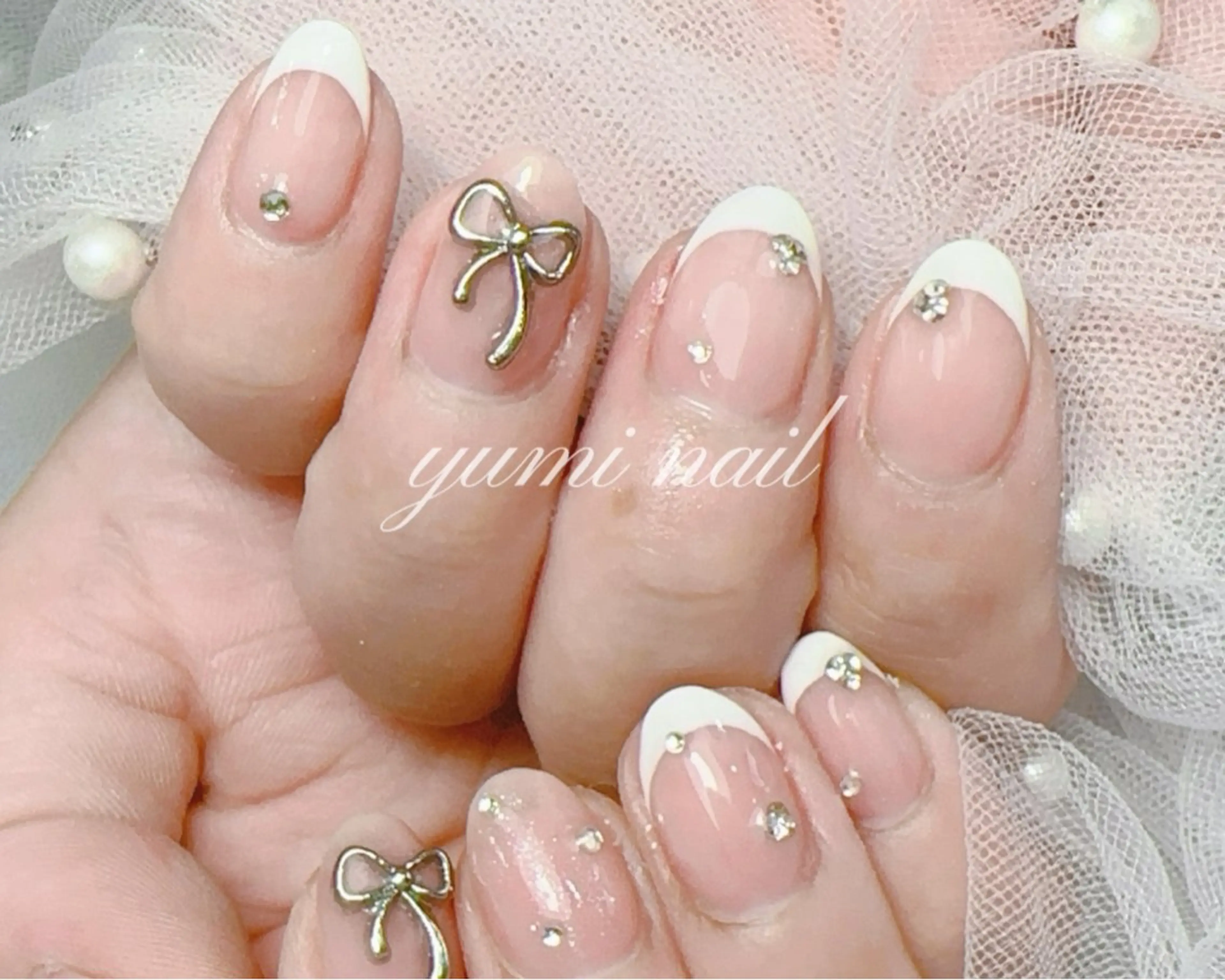 ネイル ハンドネイル 𝐲𝐮𝐦𝐢🎀 長さ出しデザイン専門のネイルデザイン