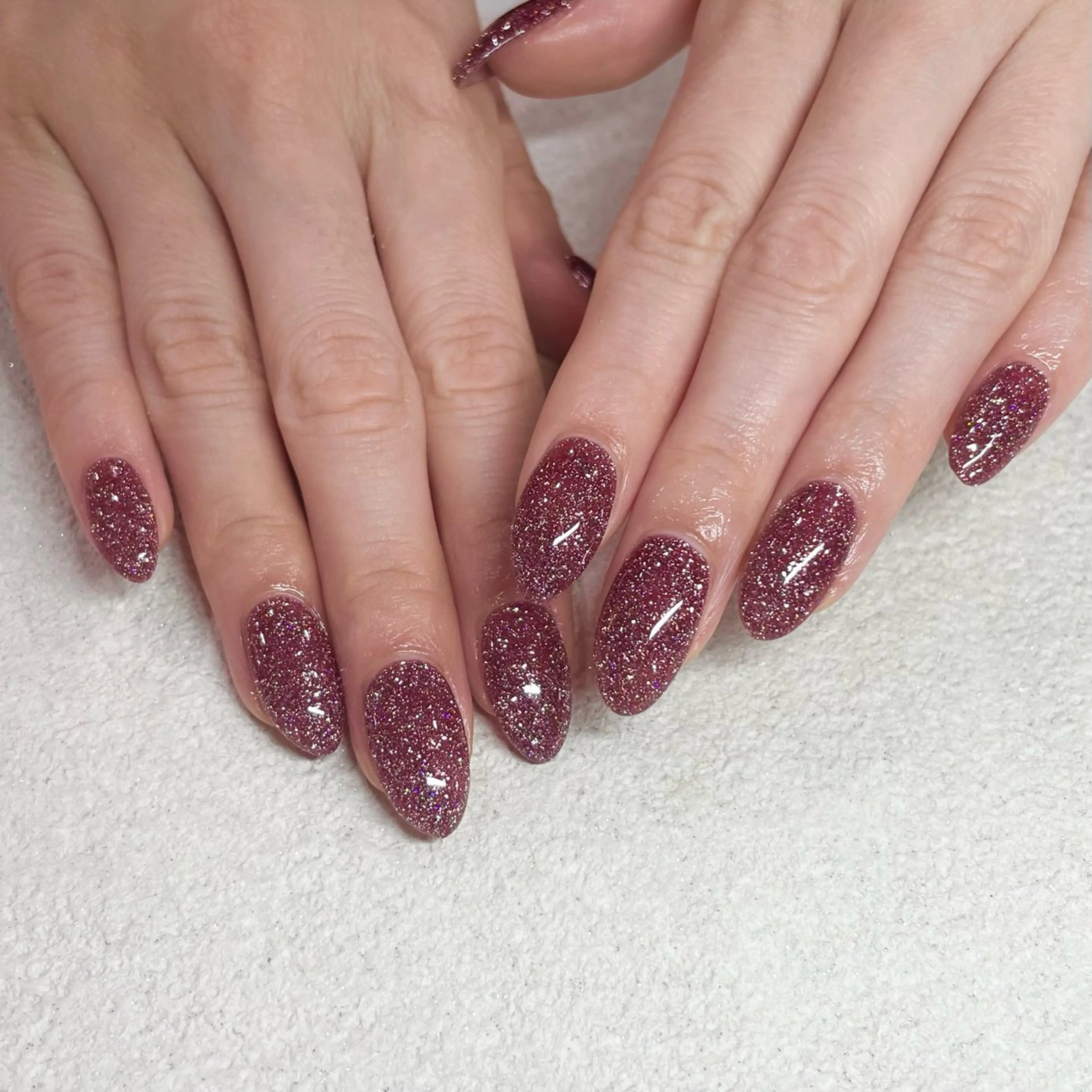 ネイル ボルドー フラッシュネイル パラジェルサロン 大人女性が通うサロンのネイルデザイン