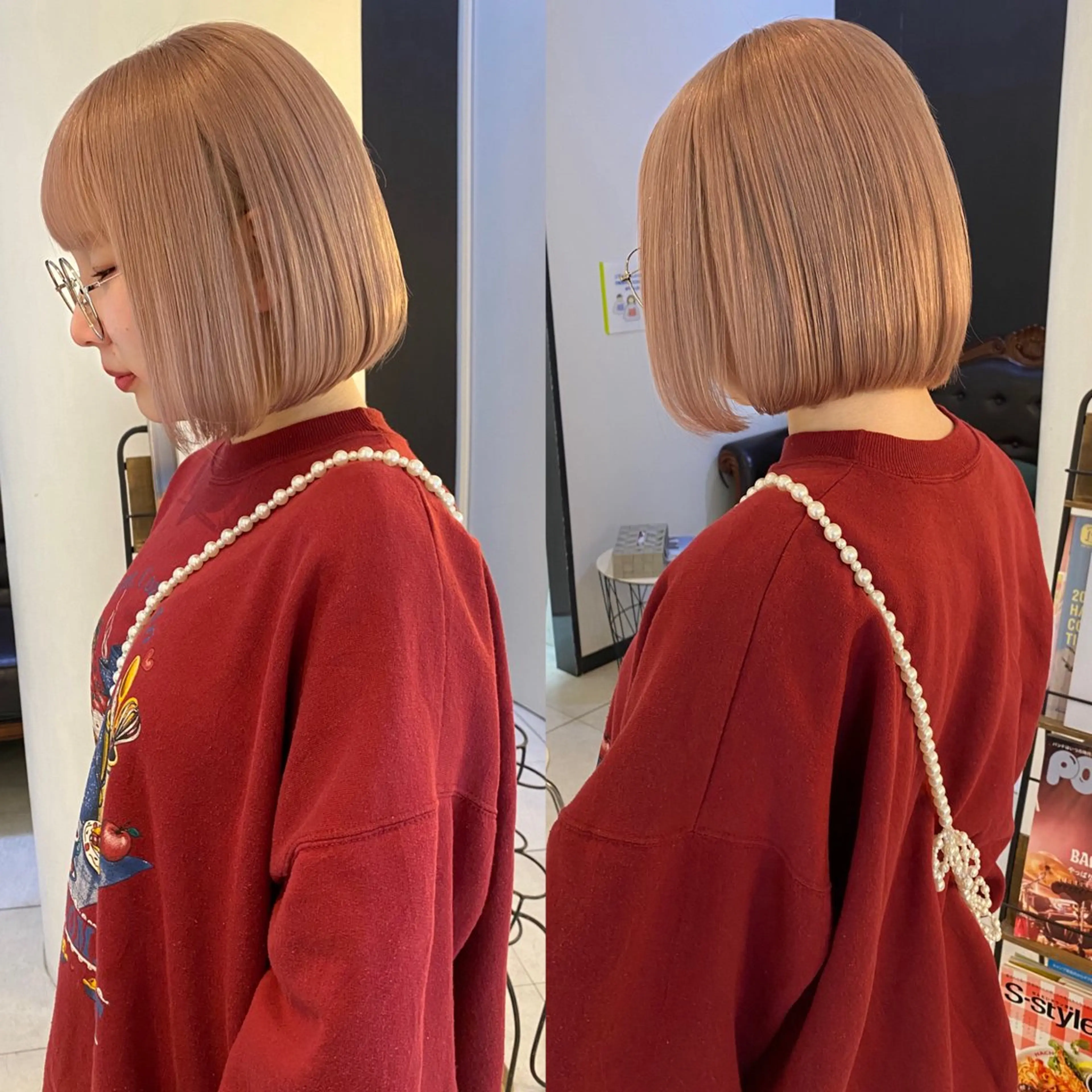 ショート カラー ヘアカラー トリートメント mai / linoah˚✧のヘアスタイル