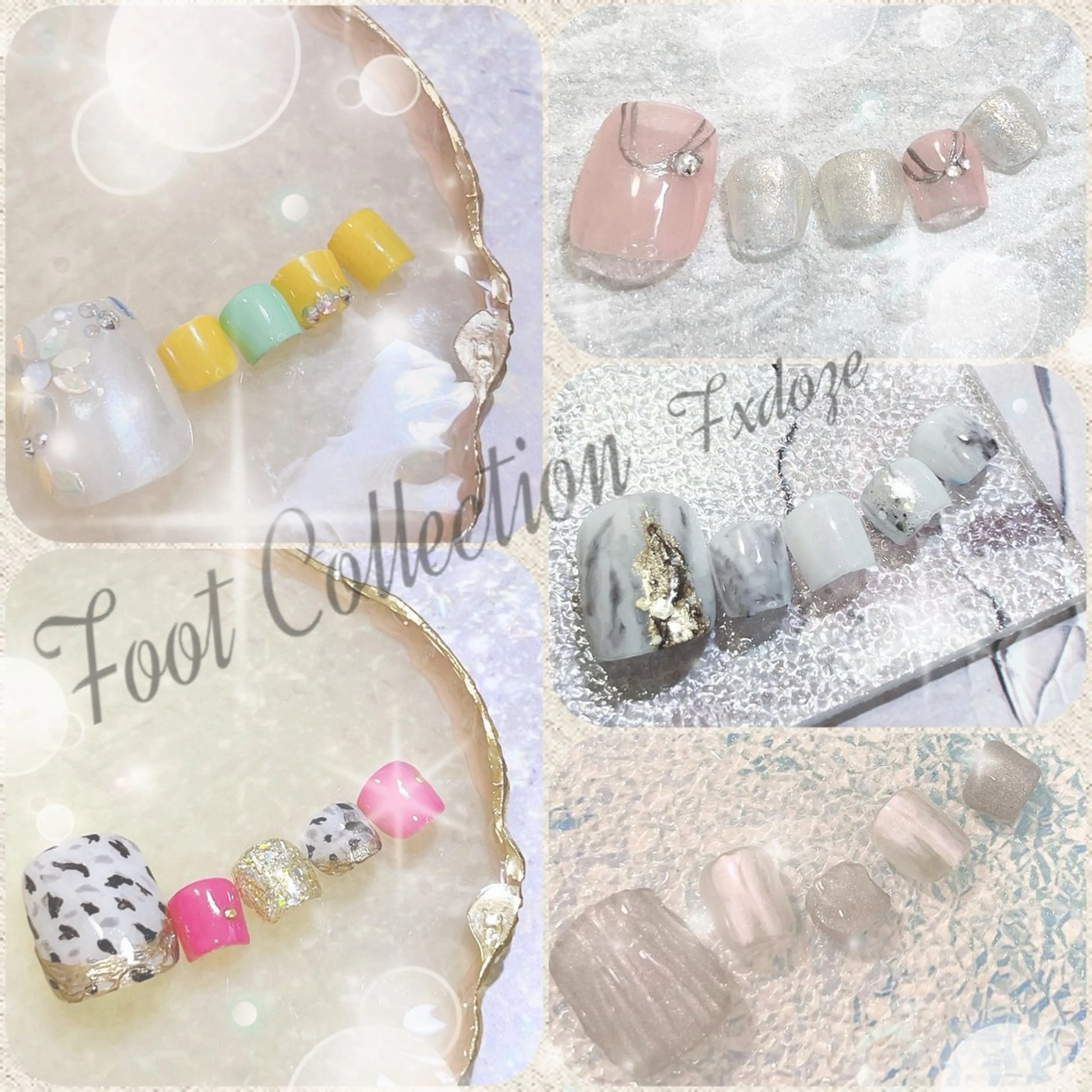 ネイル フットネイル 春ネイル フットネイル Fxdoze〜ｴﾌﾊﾞｲﾄﾞｩｰｾﾞ所属・fxdoze Manakaのネイルデザイン