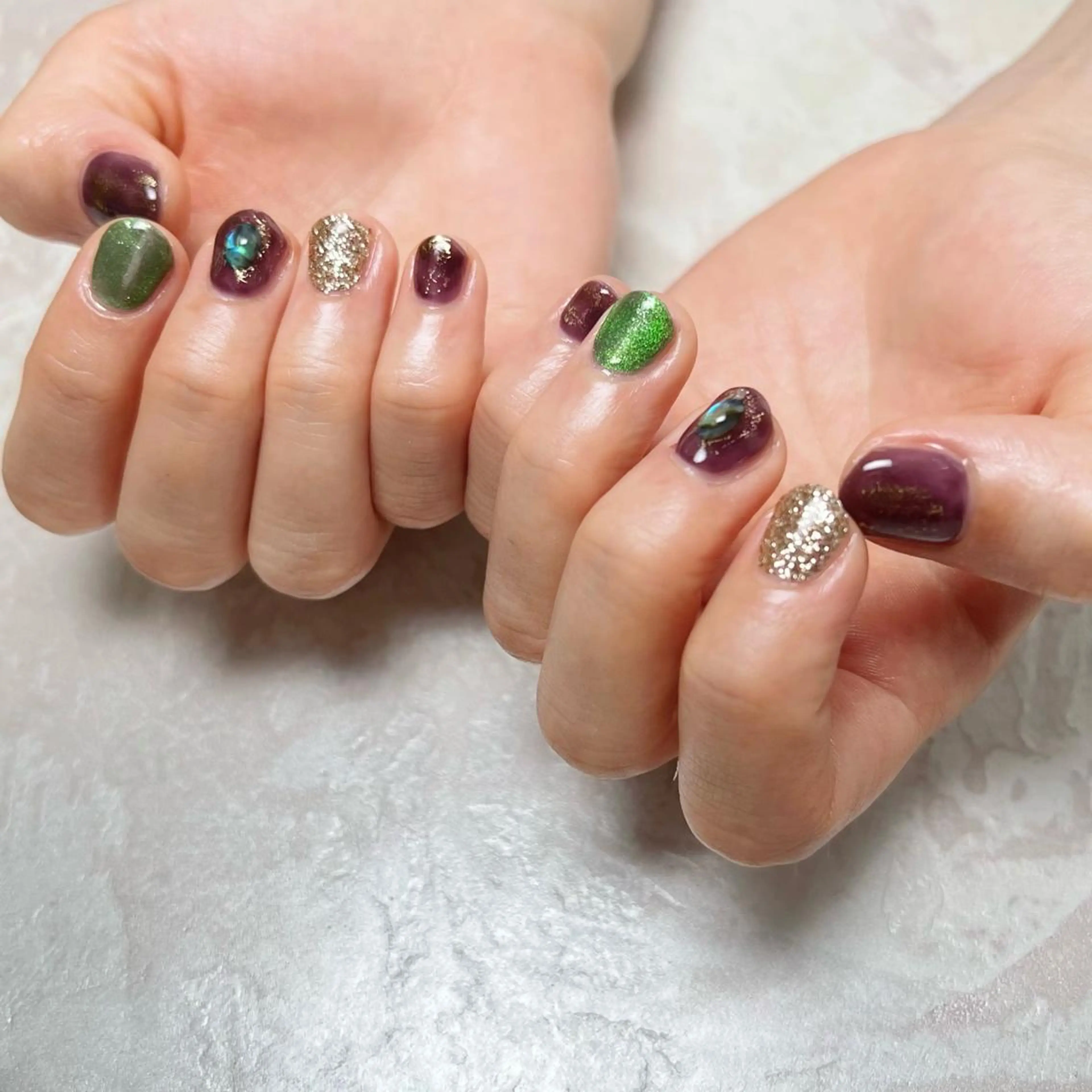 ネイル ニュアンスネイル ショートネイル gemickle nailのネイルデザイン