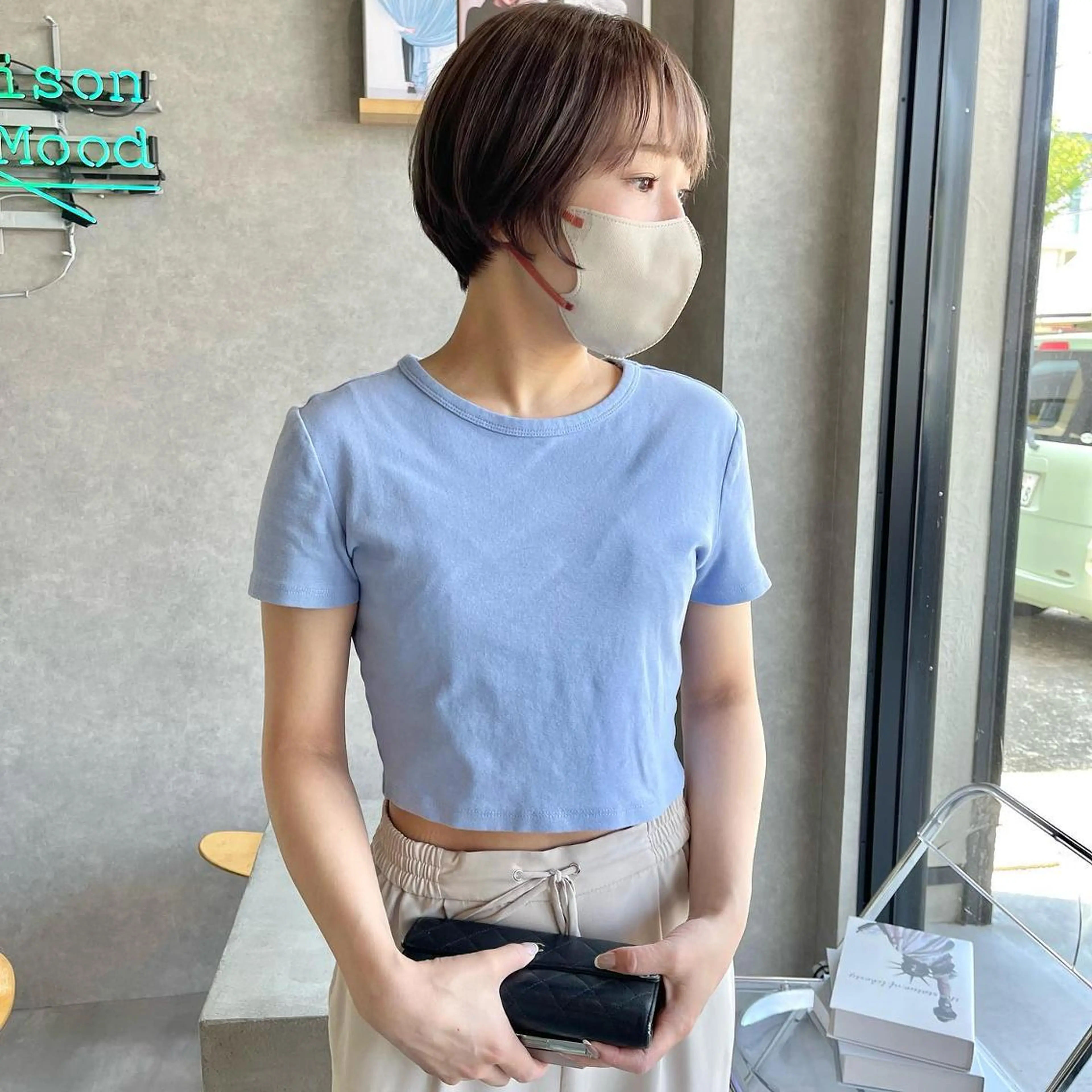 ショート ボブ ハイライト 髪質改善 韓国風ヘア レイヤーカット 河原 亮のヘアスタイル