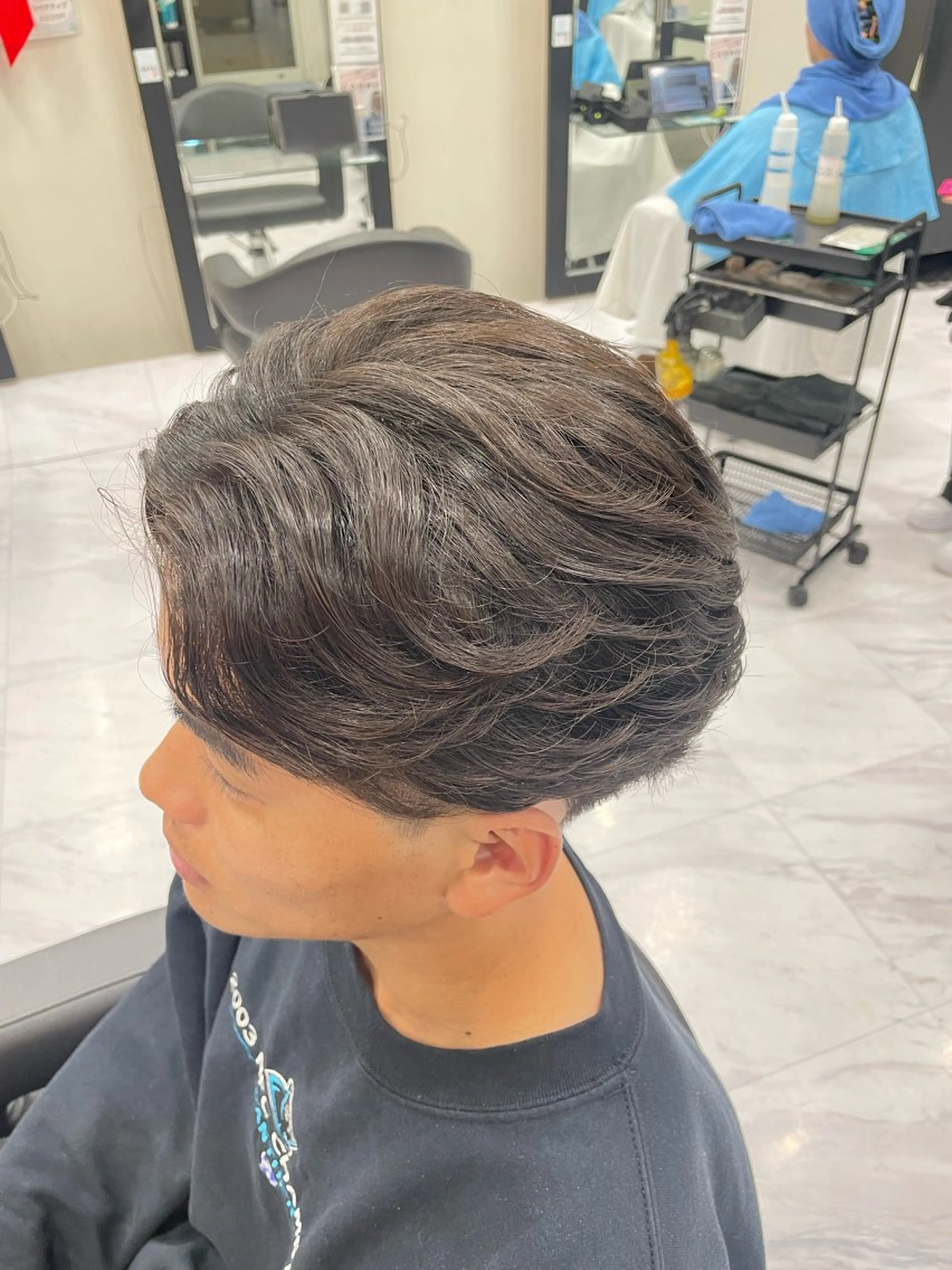 パーマ メンズ カルマパーマ メンズパーマ デート 🐥くまがい💛 ダブルカラー／パーマのヘアスタイル