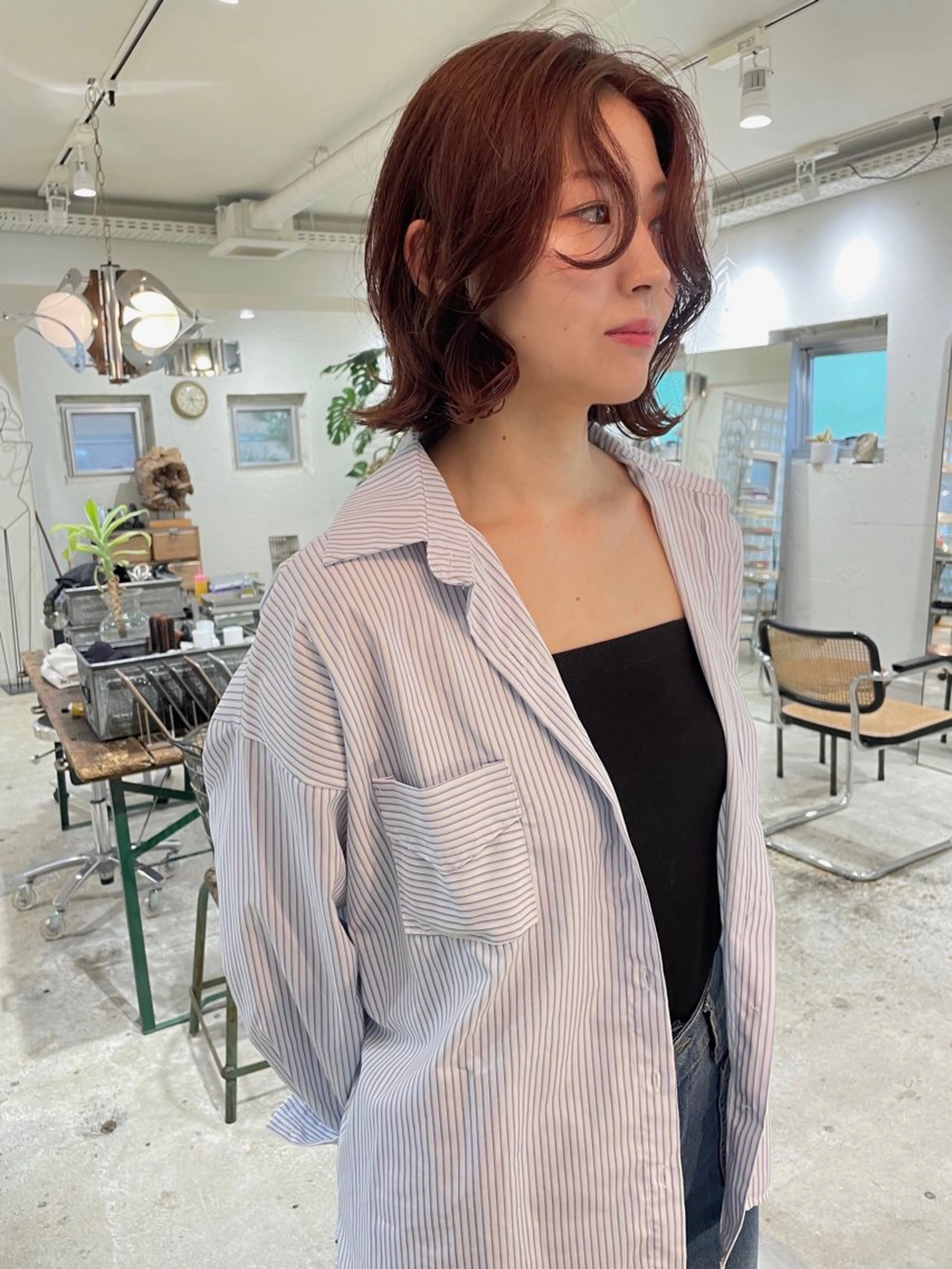 前髪カット+前髪パーマの写真