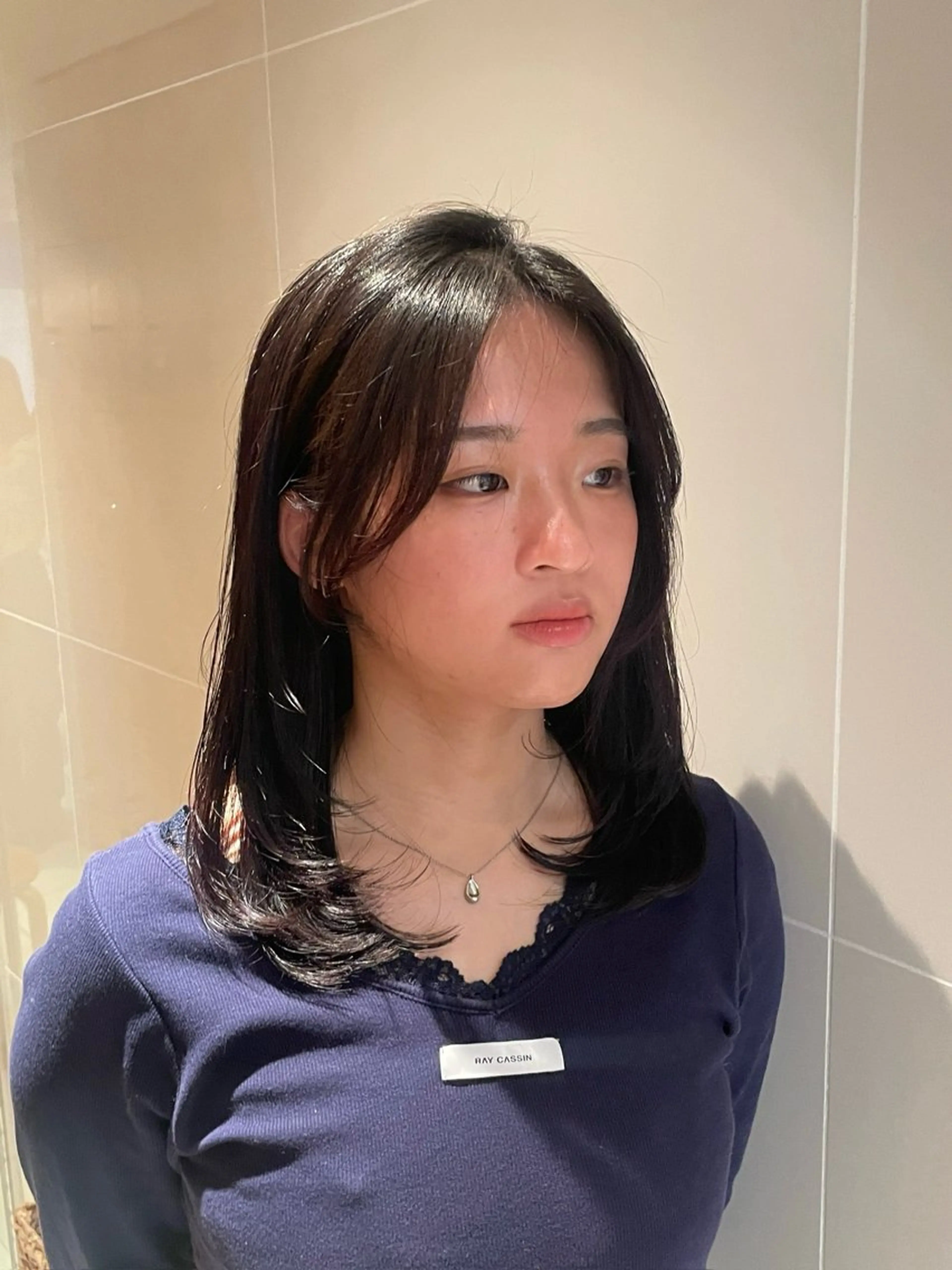 ミディアム カット トリートメント 縮毛矯正/レイヤー 🌙児玉光瑠のヘアスタイル