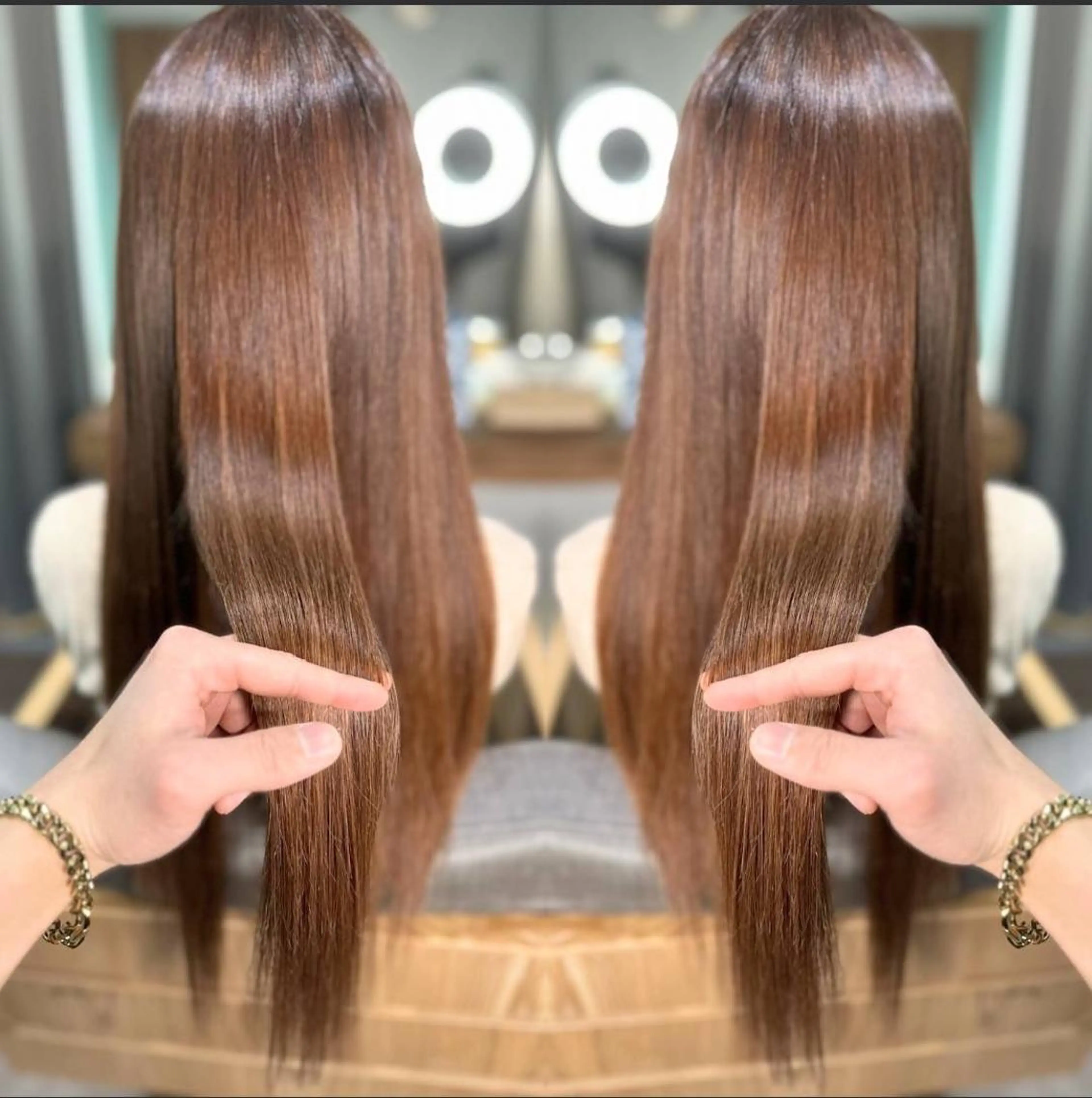 🩵ロングが可愛い🩵 カラー➕シールエクステ40本の写真