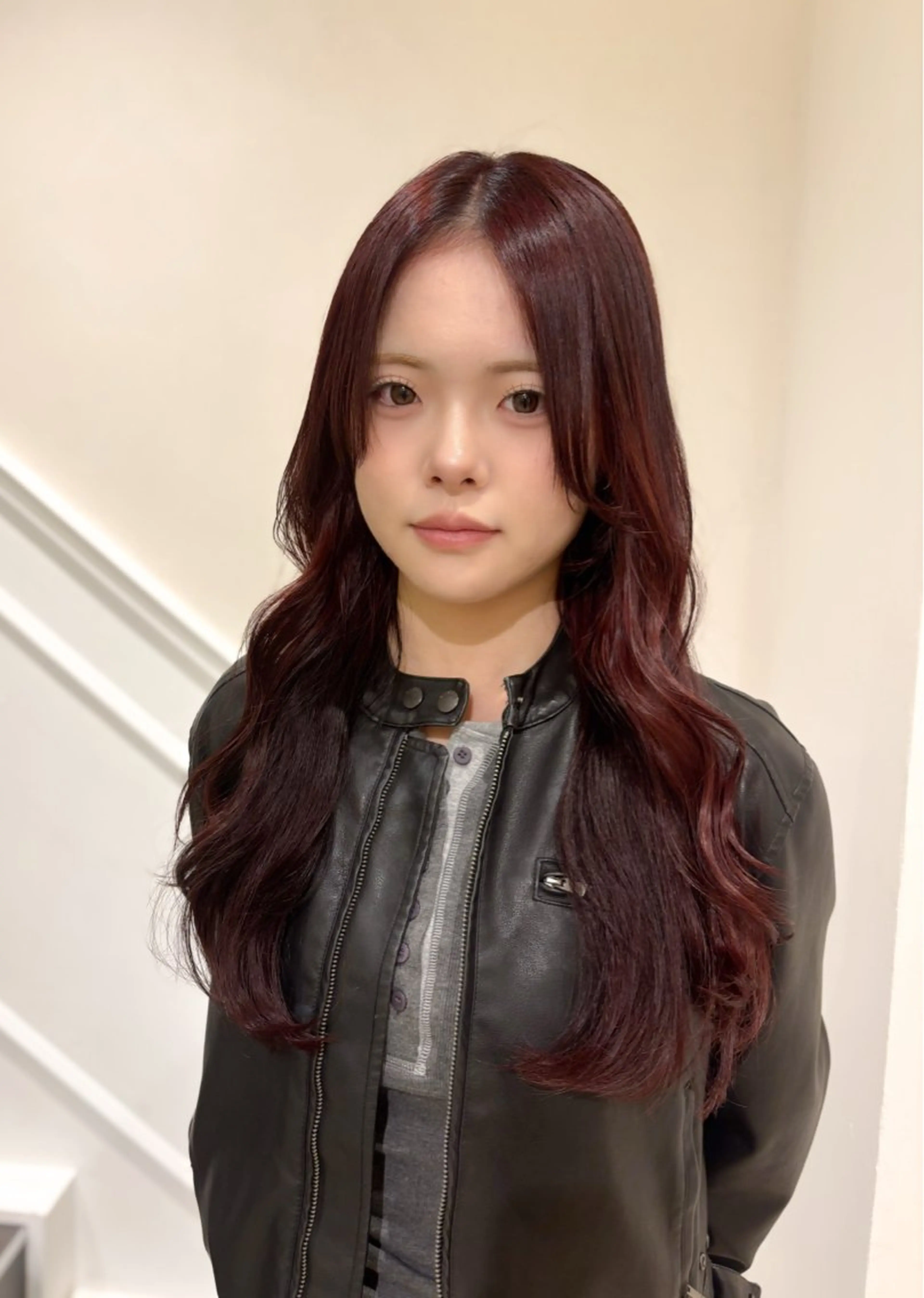 ロング カラー ブリーチ レッドカラー ヘアカラー トリートメント 艶髪ハイトーン/ レイヤー/yuiのヘアスタイル