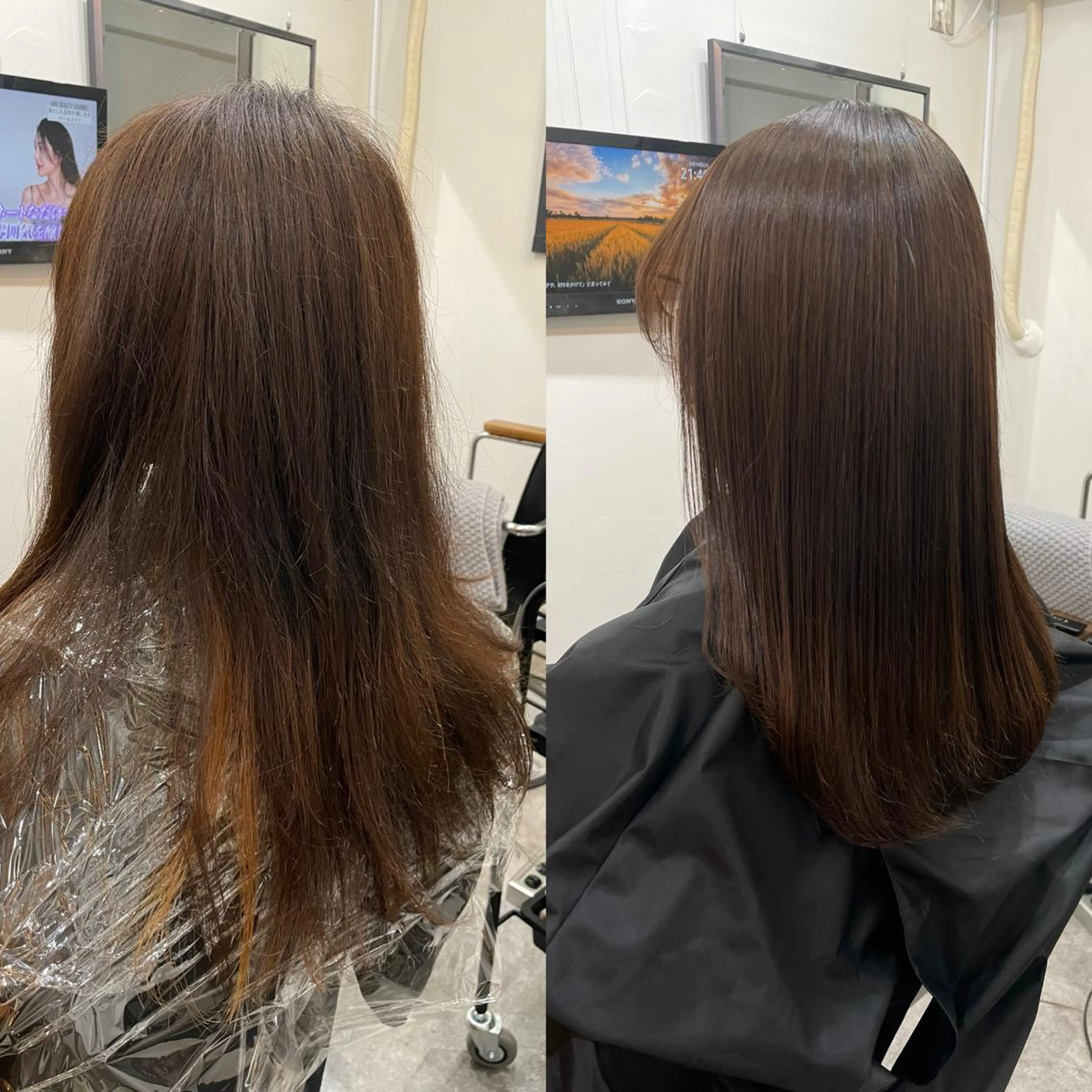 ロング カラー ブリーチ インナーカラー 伸ばしかけ 縮毛矯正 トリートメント SUN GLOW  サングロウ所属・水素トリートメント／ 髪質改善/ナカノメのヘアスタイル