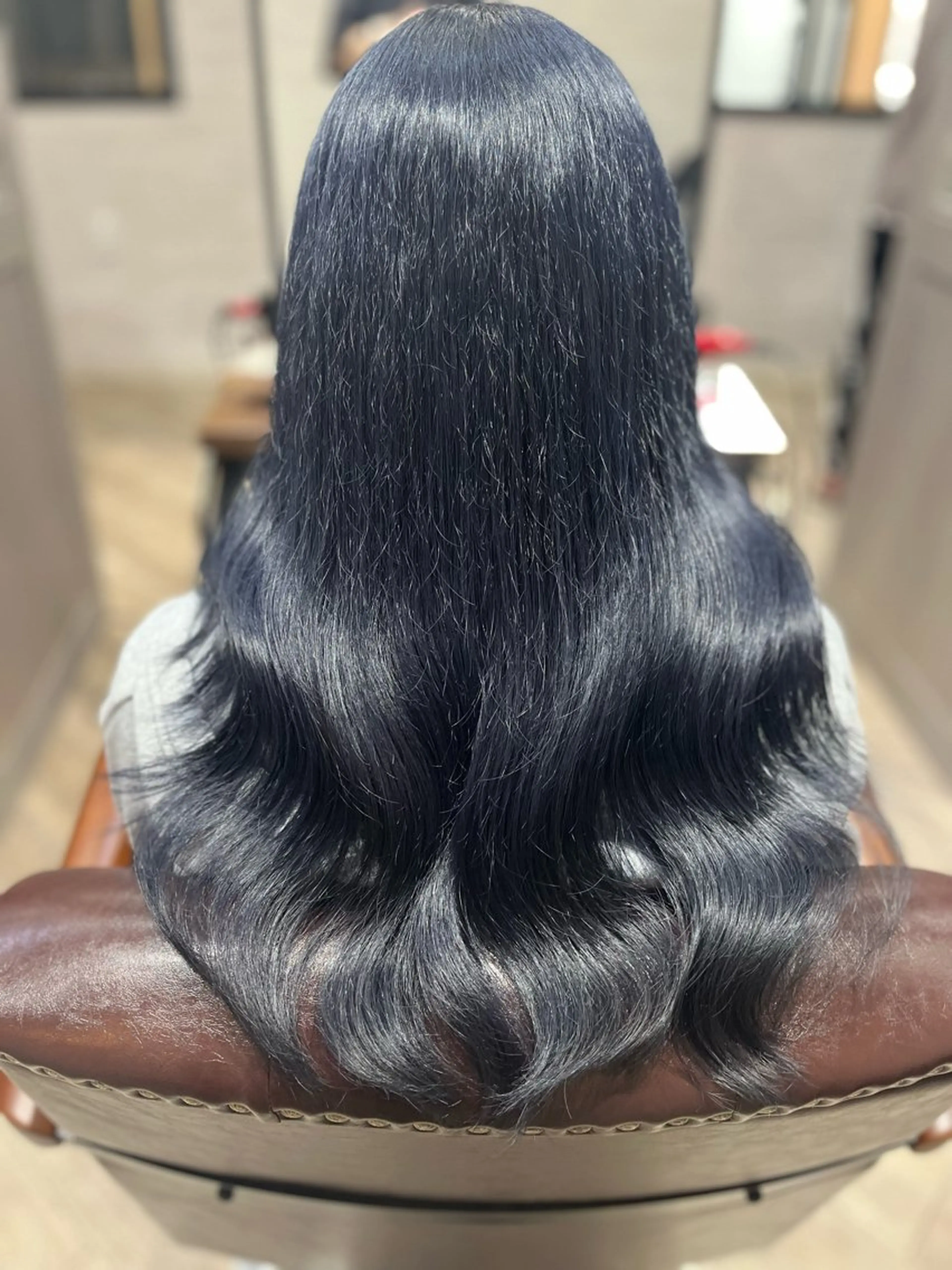 ロング カラー アッシュ ブリーチ ブルーカラー ブルーアッシュ カット ヘアカラー トリートメント 🫧ぷる艶カラー🫧 Yuubi🦩のヘアスタイル