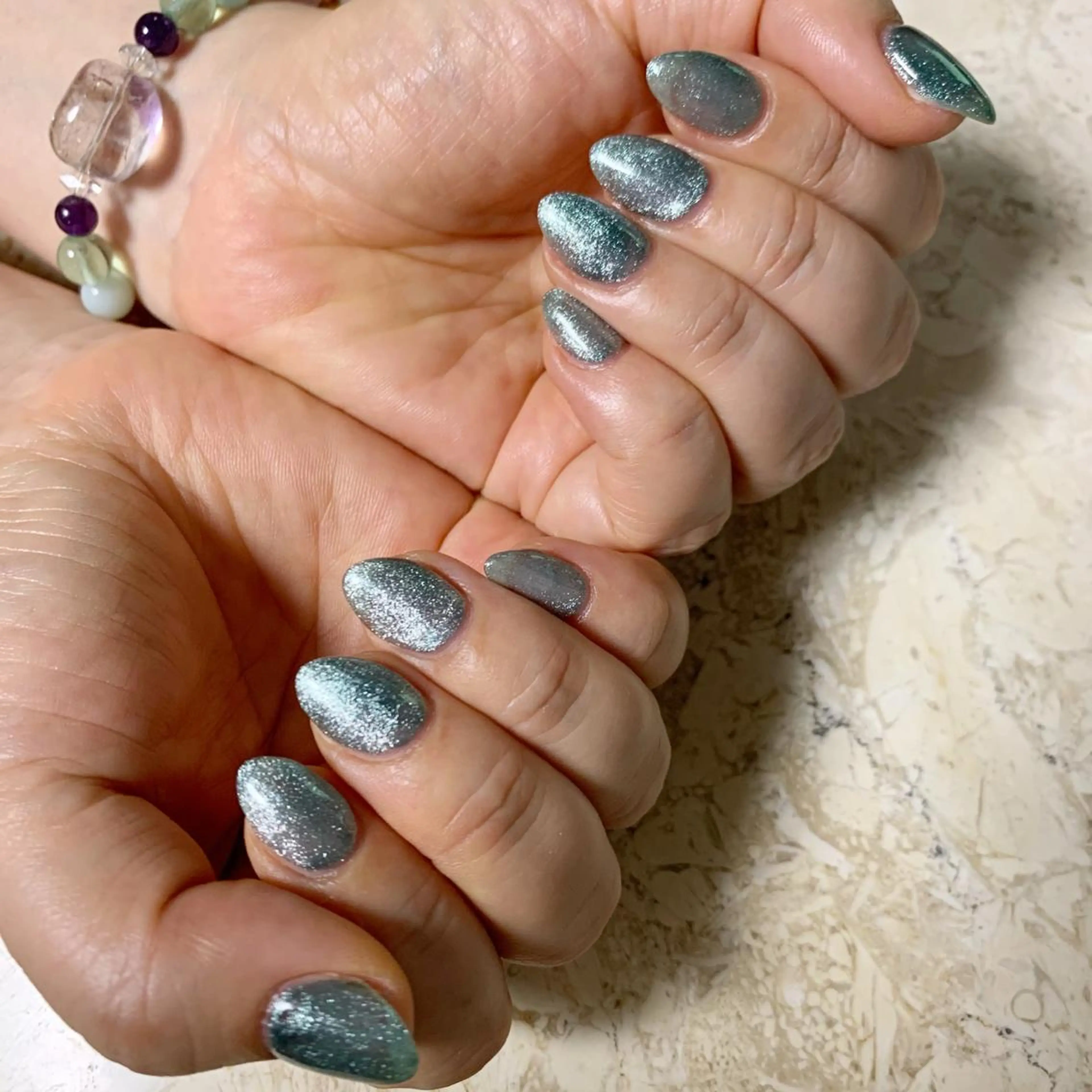 ネイル ジェルネイル マグネットネイル パラジェル 春ネイル 夏ネイル ハンドネイル フットネイル nail salon mieux(ミュー)のネイルデザイン