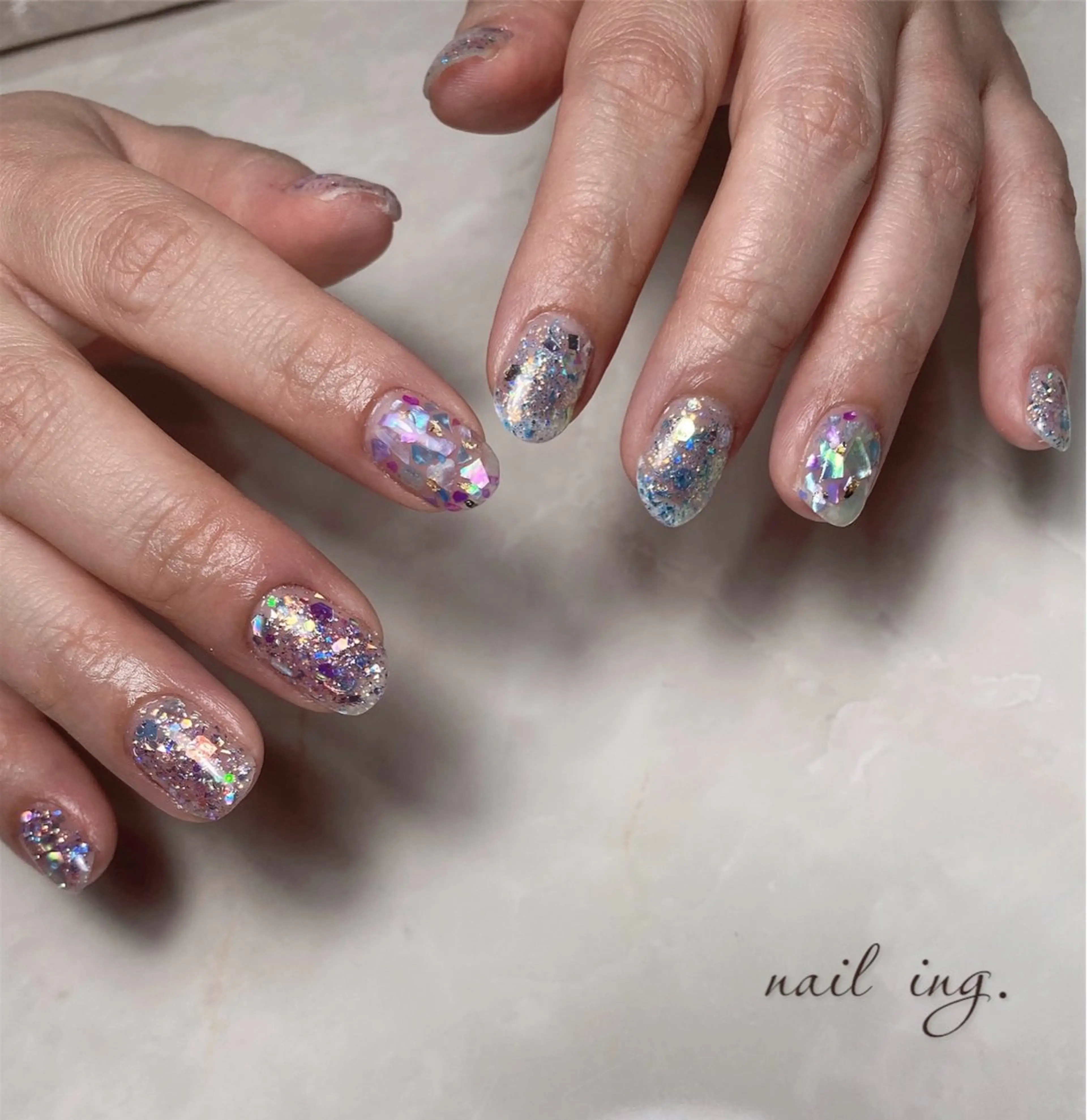 ネイル ラメ(グリッター) 持ち込み ｉｎｇ .のネイルデザイン
